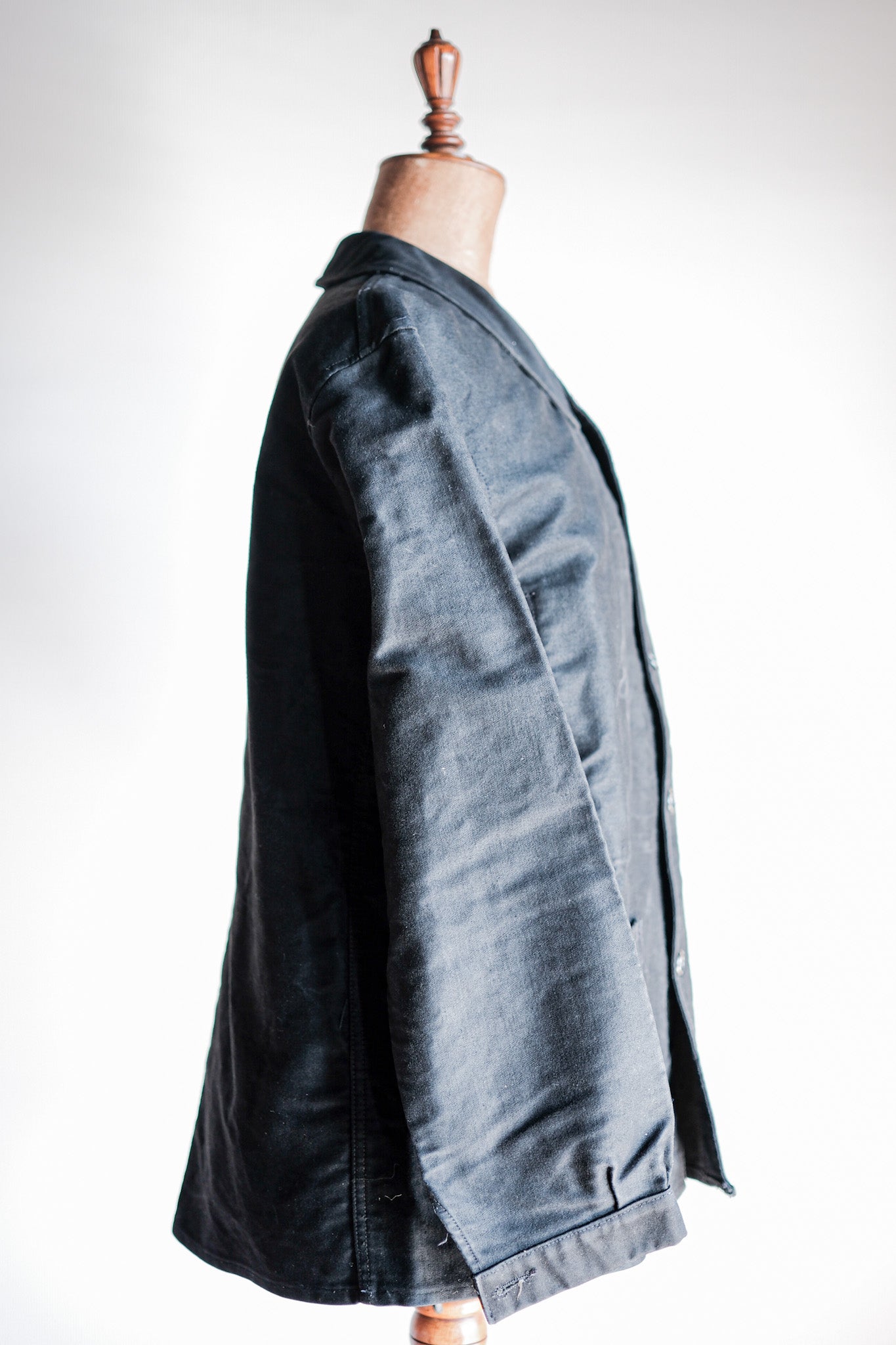 【~50's】French Vintage Black Moleskin Work Jacket