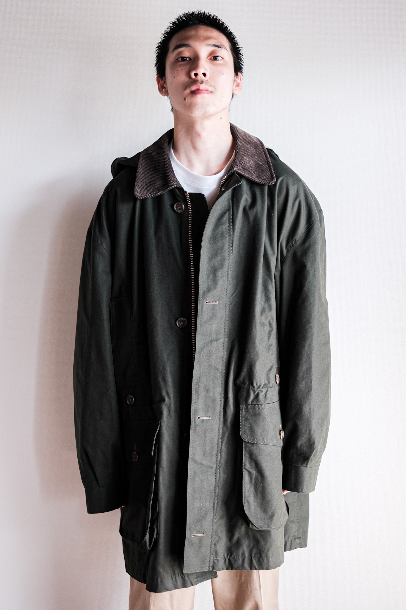 【~90's】Vintage Barbour "ENDURANCE" 3 Crest Size.44 “Dead Stock”