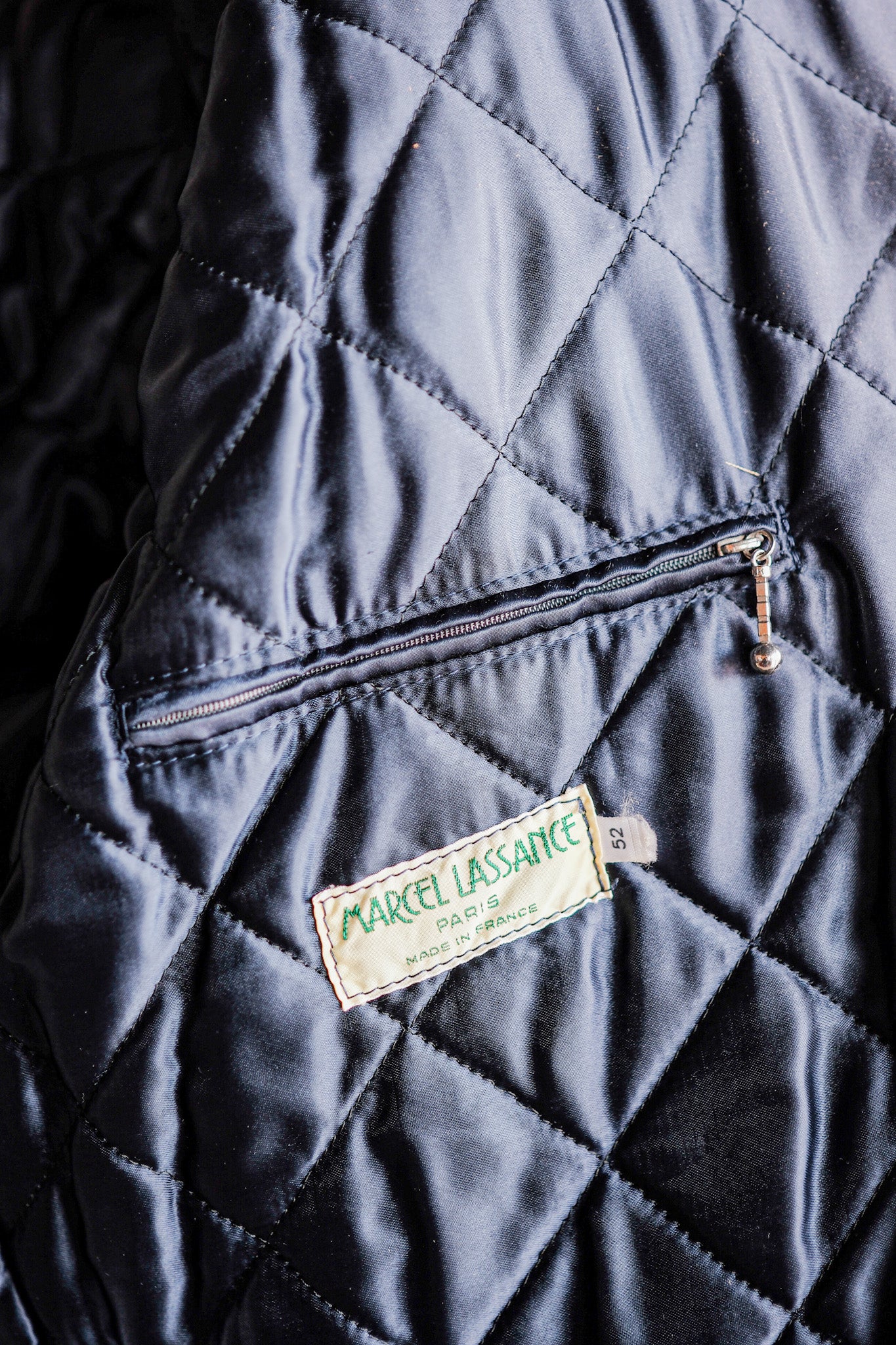 【~70's】Old Marcel Lassance Leather Bomber Jacket Size.52