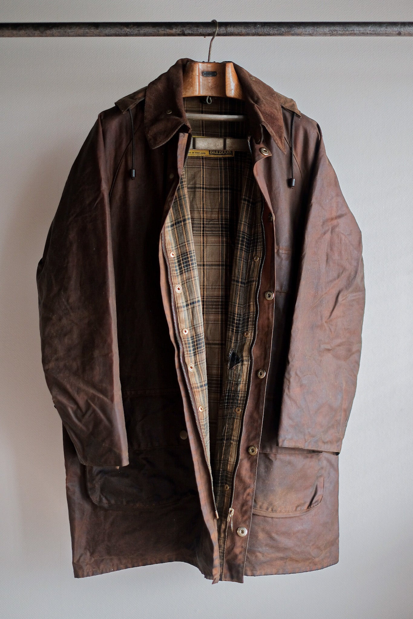 【~60's】Vintage Barbour "Solway Zipper" Yellow Label