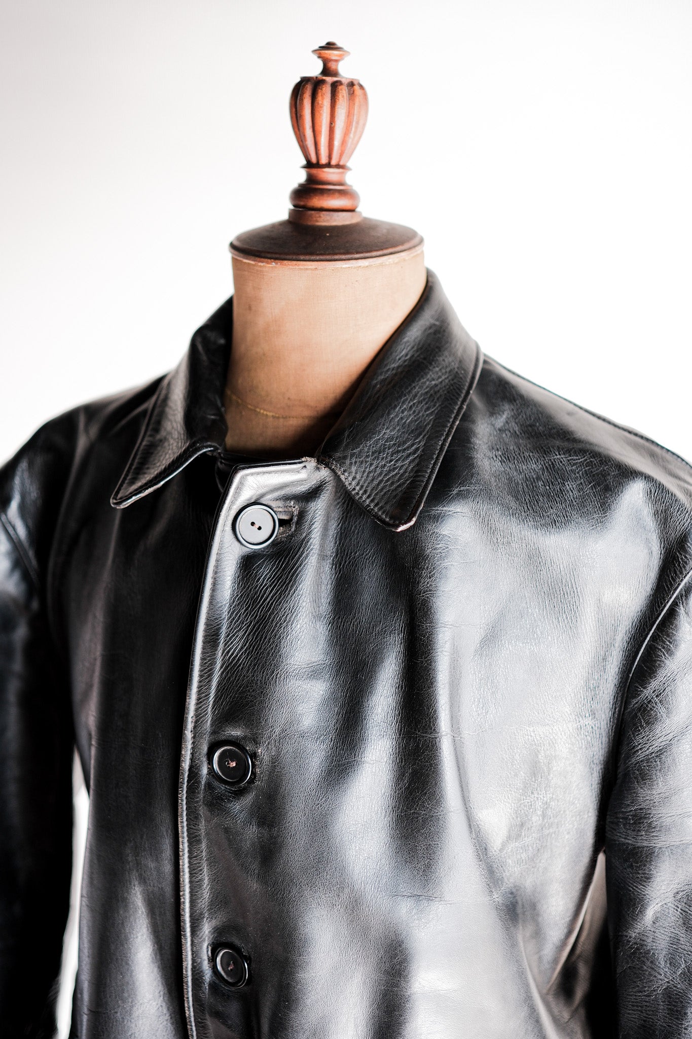 【~40's】French Vintage Horse Hide Leather Jacket