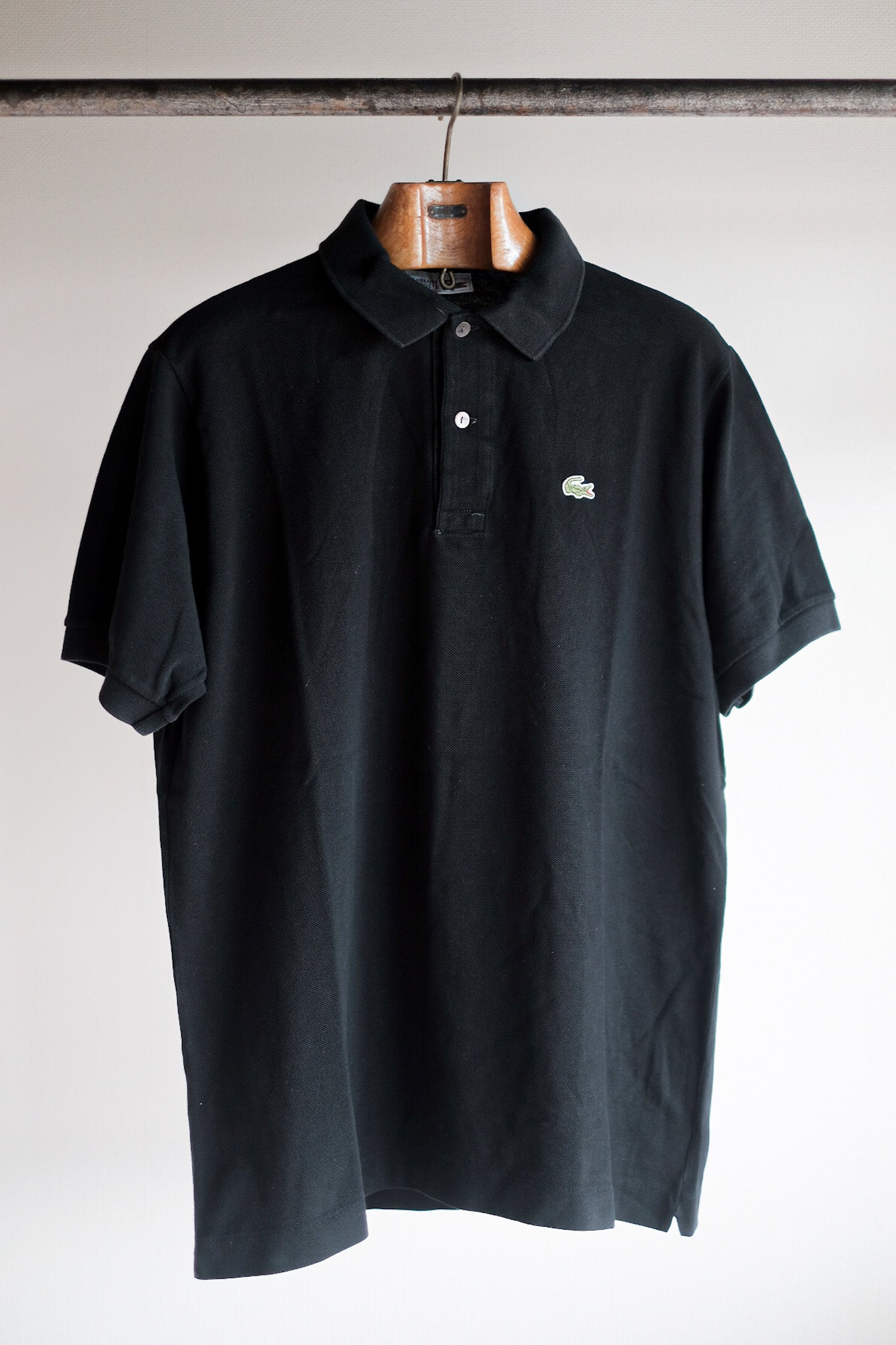 【~80's】CHEMISE LACOSTE S/S Polo Shirt Size.5 "Black"