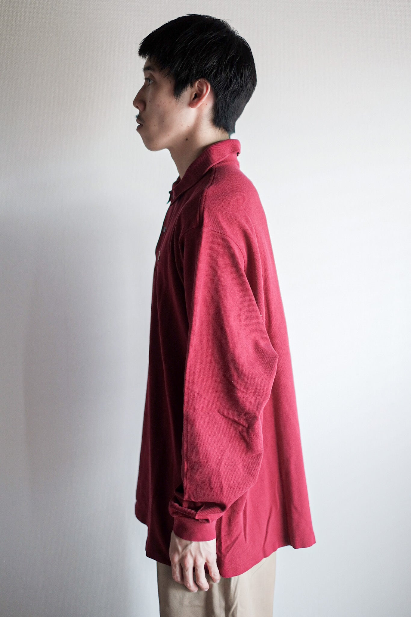 【~80's】CHEMISE LACOSTE L/S Polo Shirt Size.6 "Burgundy"