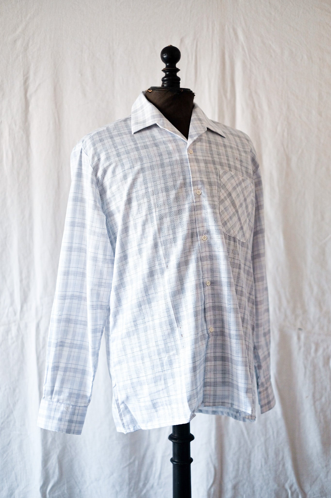 【~70's】French Vintage Long Sleeve Shirt "Dead Stock"