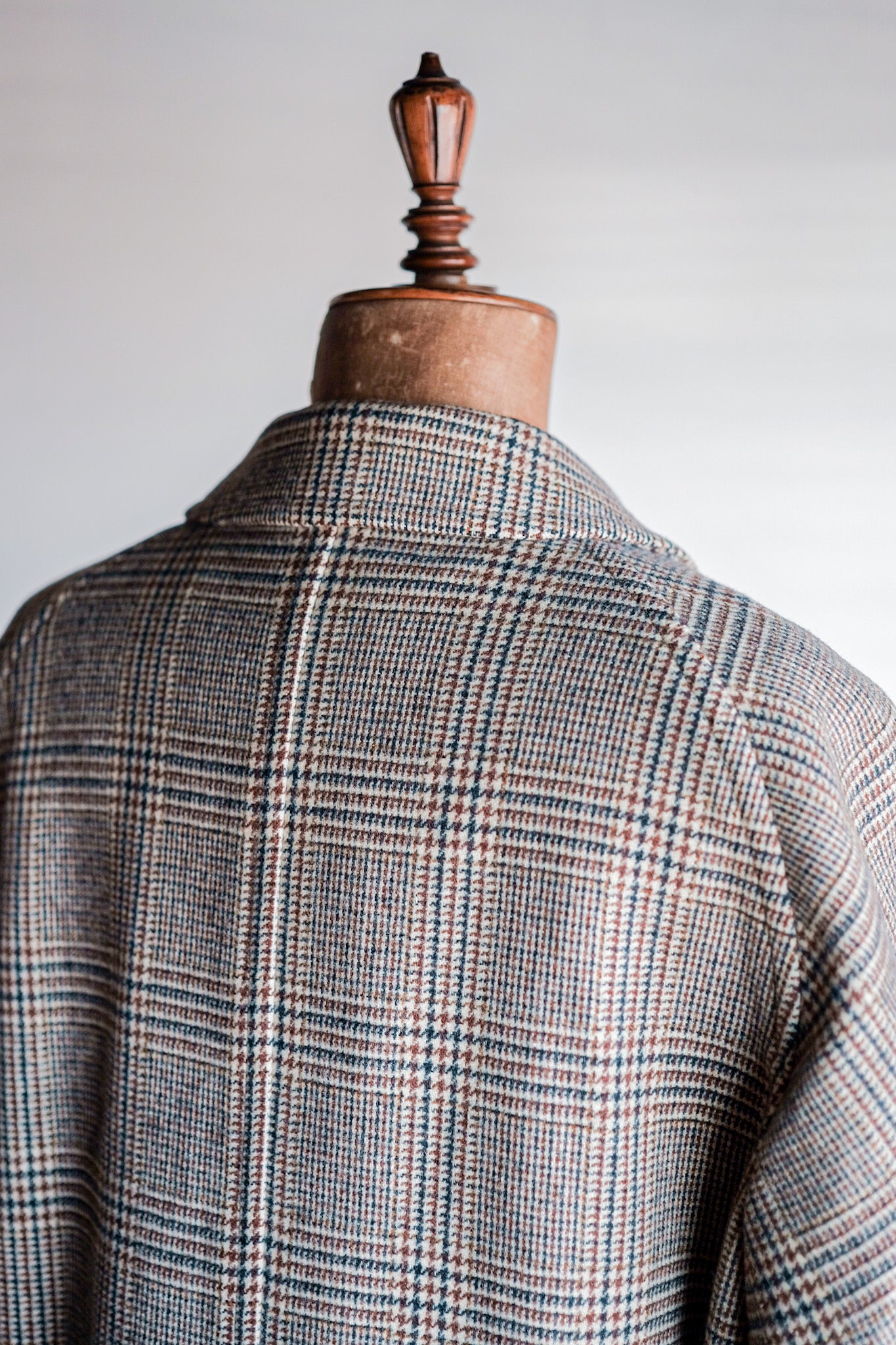 【~80's】Vintage Burberry's Single Raglan Balmacaan Coat Size.54R "Saddle Tweed"
