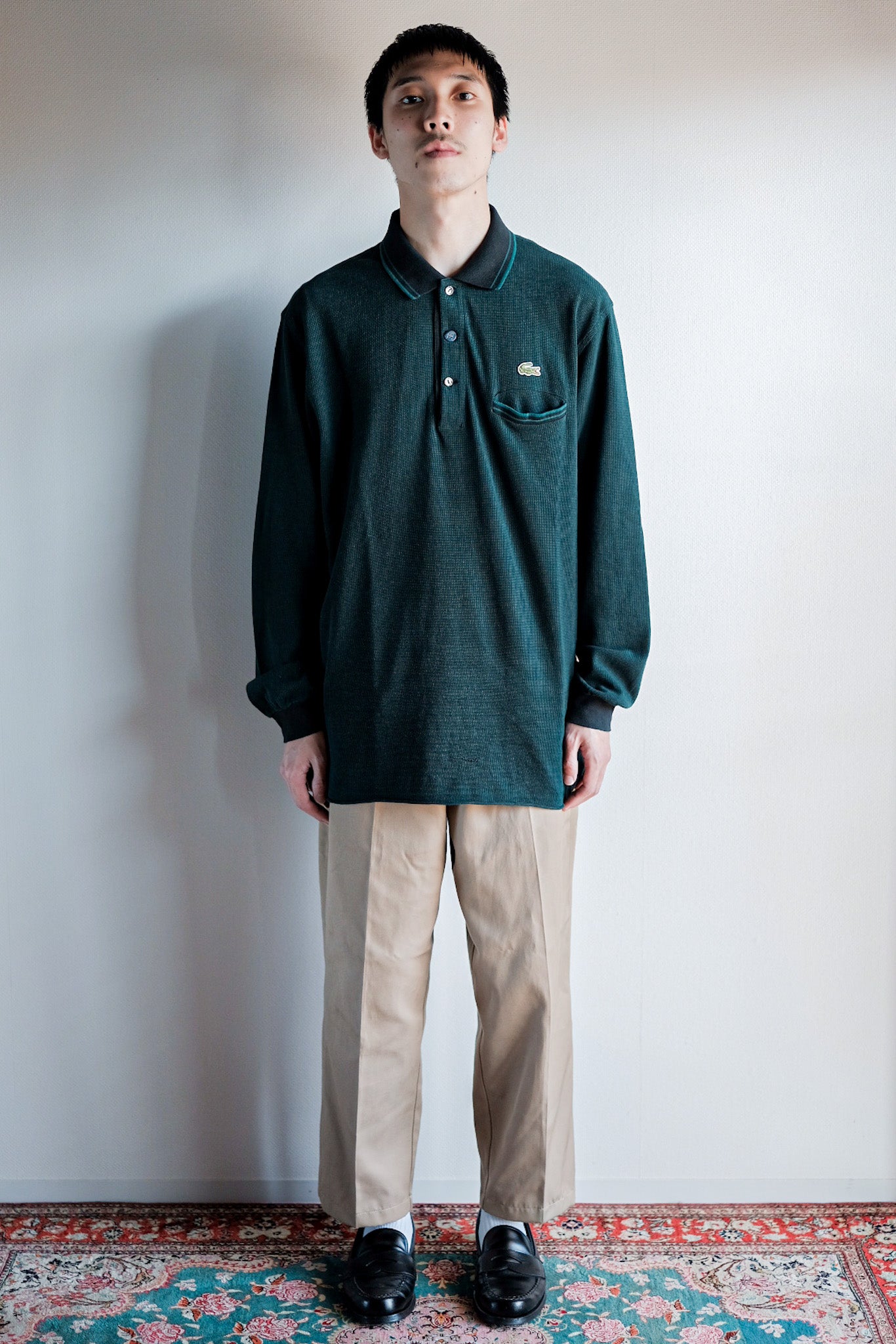 【~80's】CHEMISE LACOSTE L/S Polo Shirt Size.5 "Multi Color"