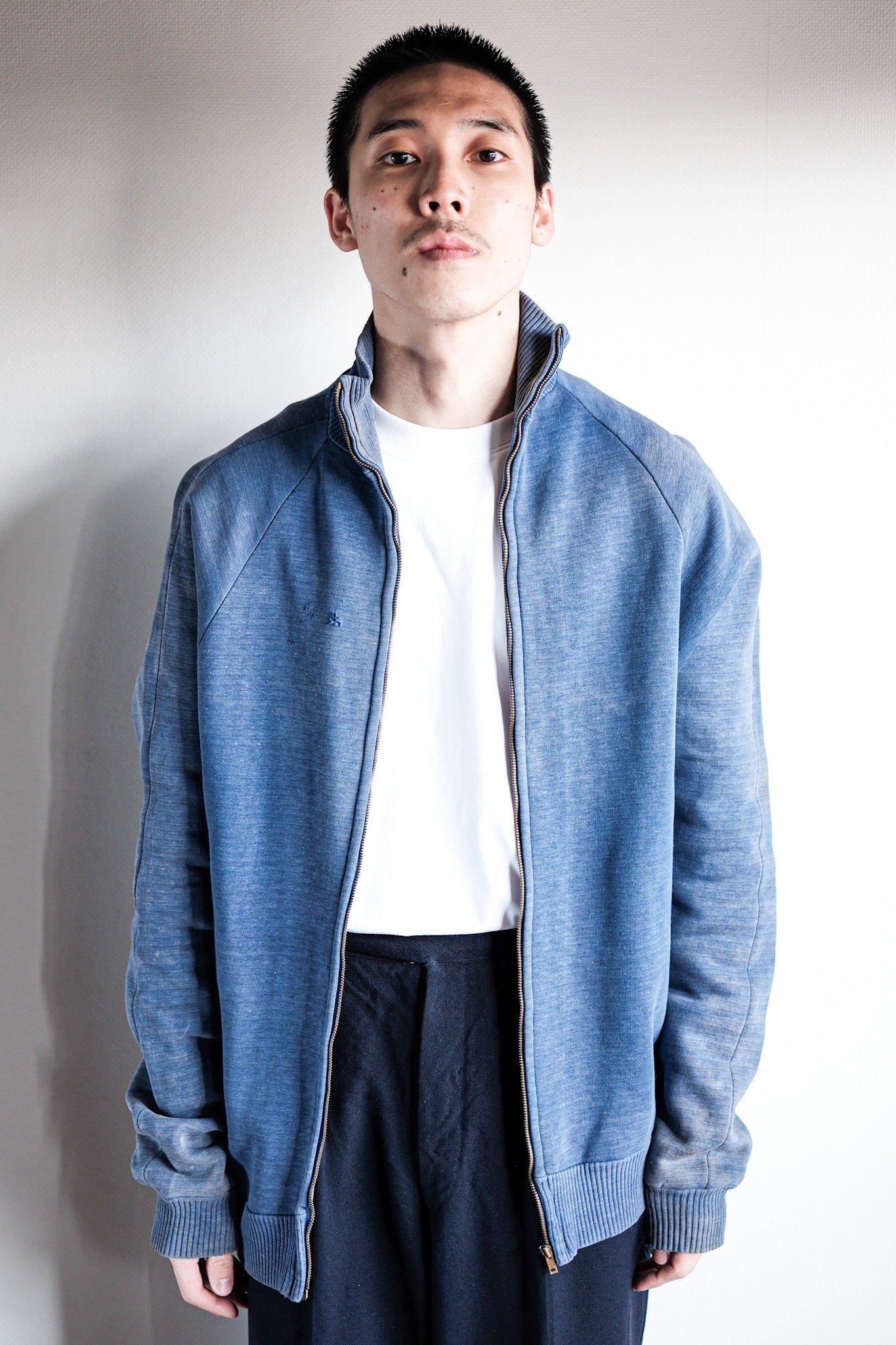 【~60's】French Vintage Full Zip Cotton Sweatshirt