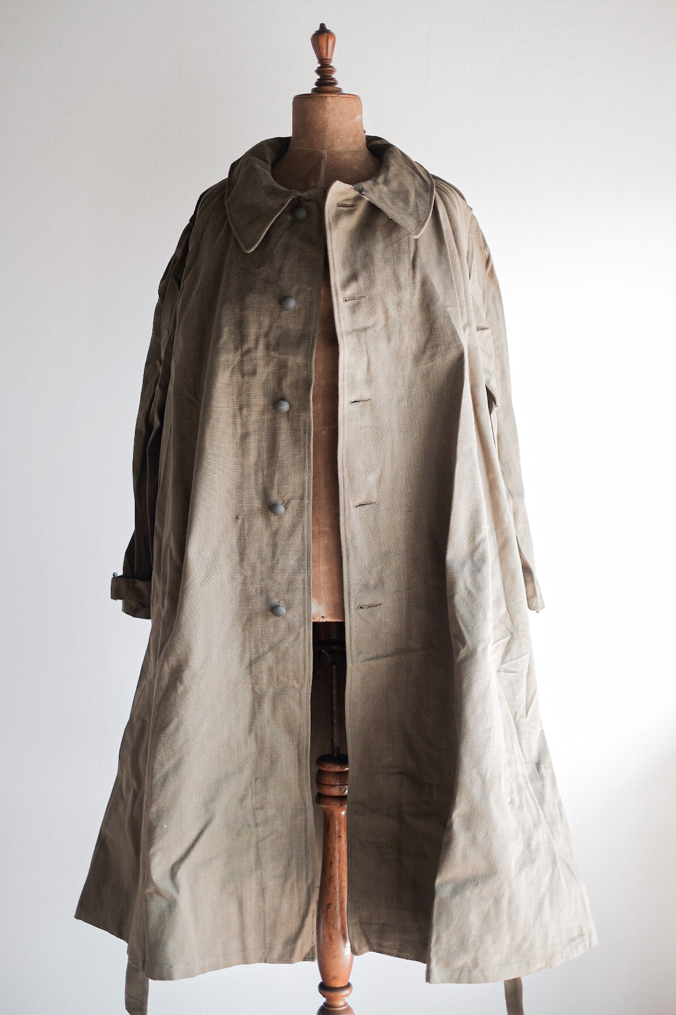 【~50's】French Army M35 Motorcycle Coat "Cotton Linen Type" "Dead Stock"
