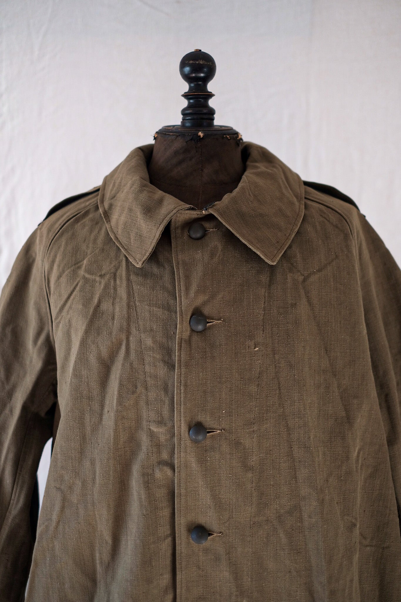 【~50's】French Army M35 Motorcycle Coat Size.1 "Dead Stock"