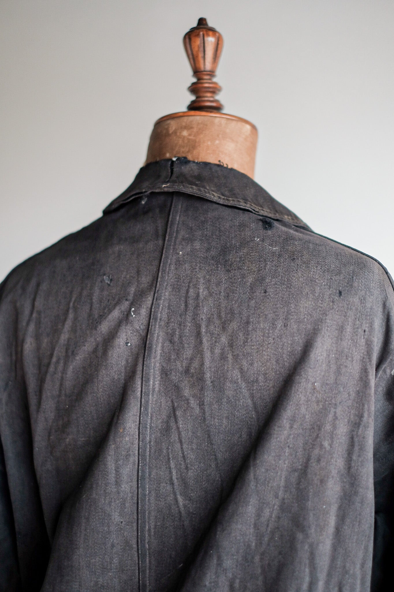 【~20's】French Vintage Black Moleskin Work Jacket "6 Buttons"