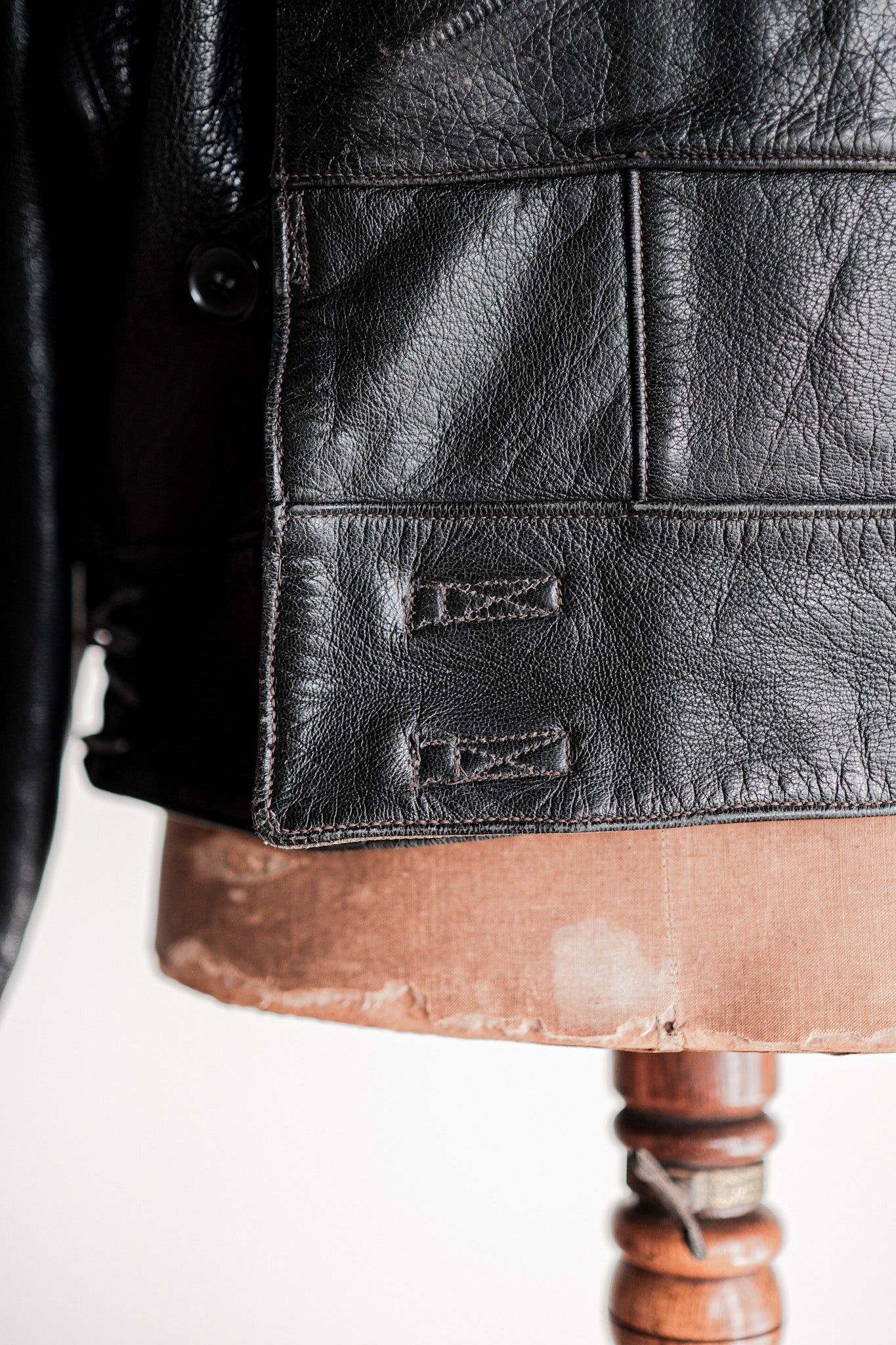【~50's】Swedish Army Dispatch Rider Leather Motorcycle Jacket