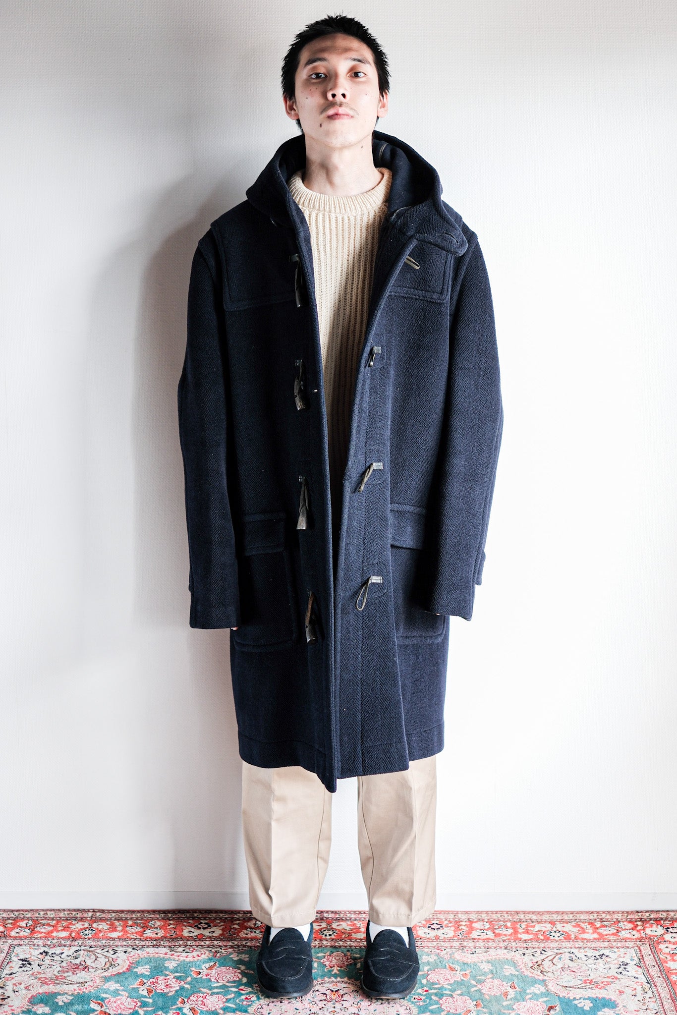 【~90's】Old INVERTERE Wool Duffle Coat "Moorbrook"