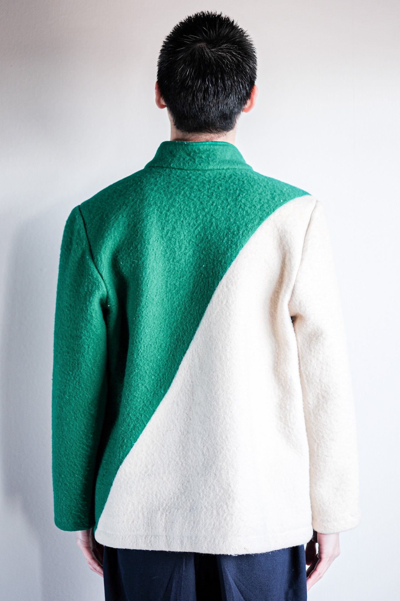 【~60's】British Vintage 2 Tone Wool Jacket "Kerr's"