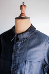 [~ 60's] แจ็คเก็ตตัวตุ่นสีดำวินเทจฝรั่งเศสขนาด 50 "Le Mont Stockel" "Dead Stock"