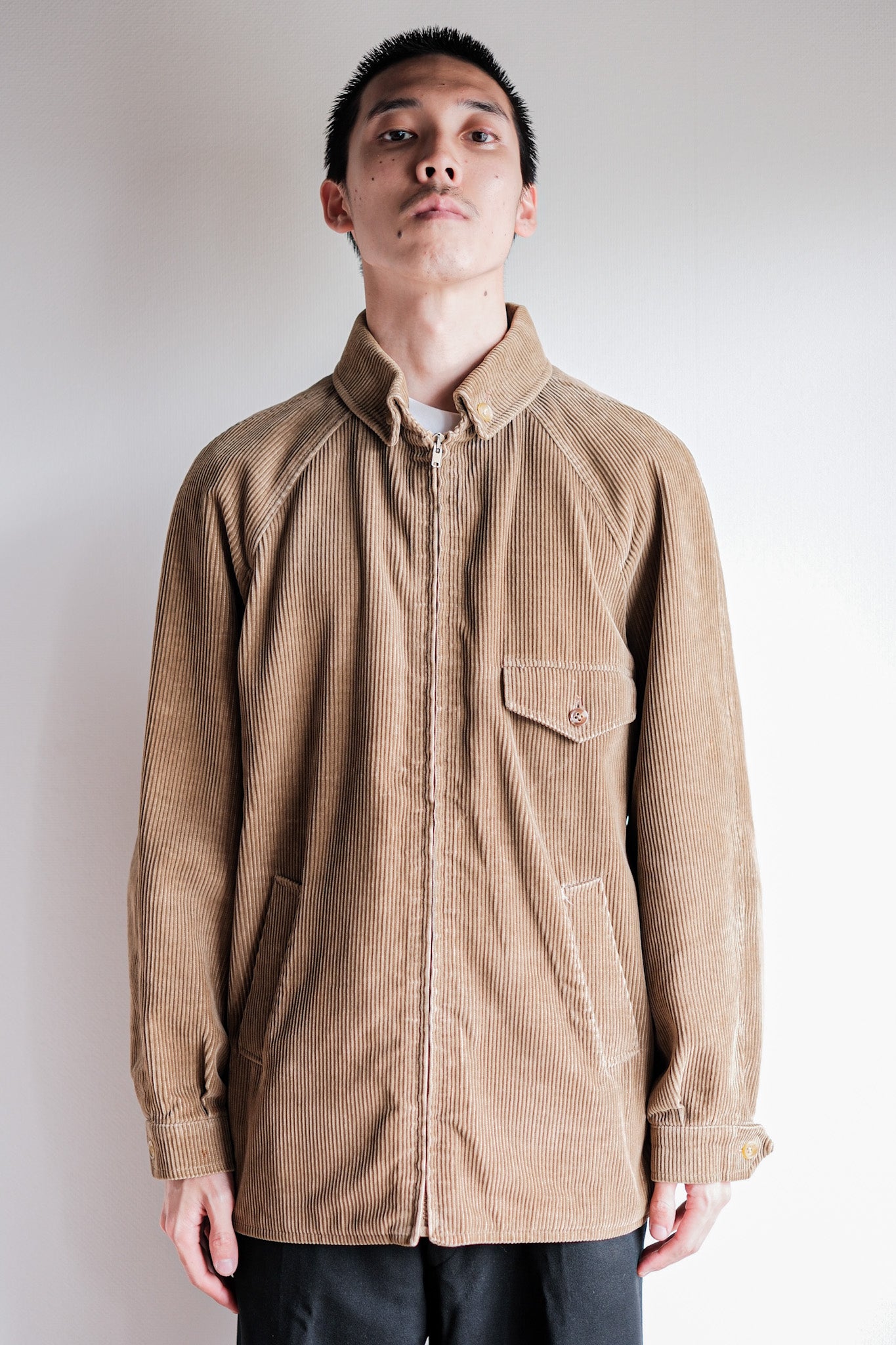［~80's］Vintage Aquascutum Raglan Sleeve Brown Corduroy Blouson
