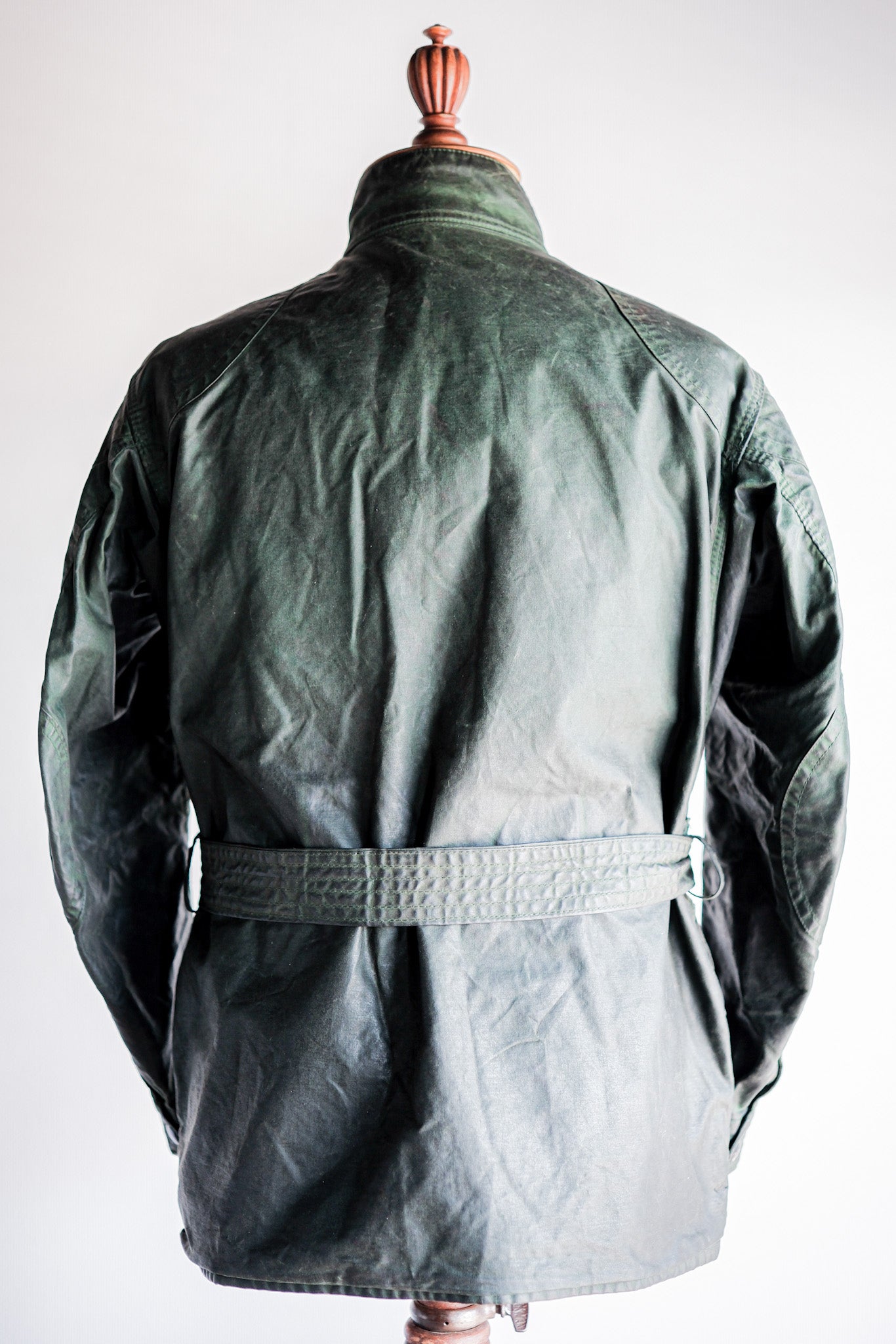 【~60's】Vintage Belstaff Green Waxed Jacket With Patches Size.36 “TRIALMASTER"