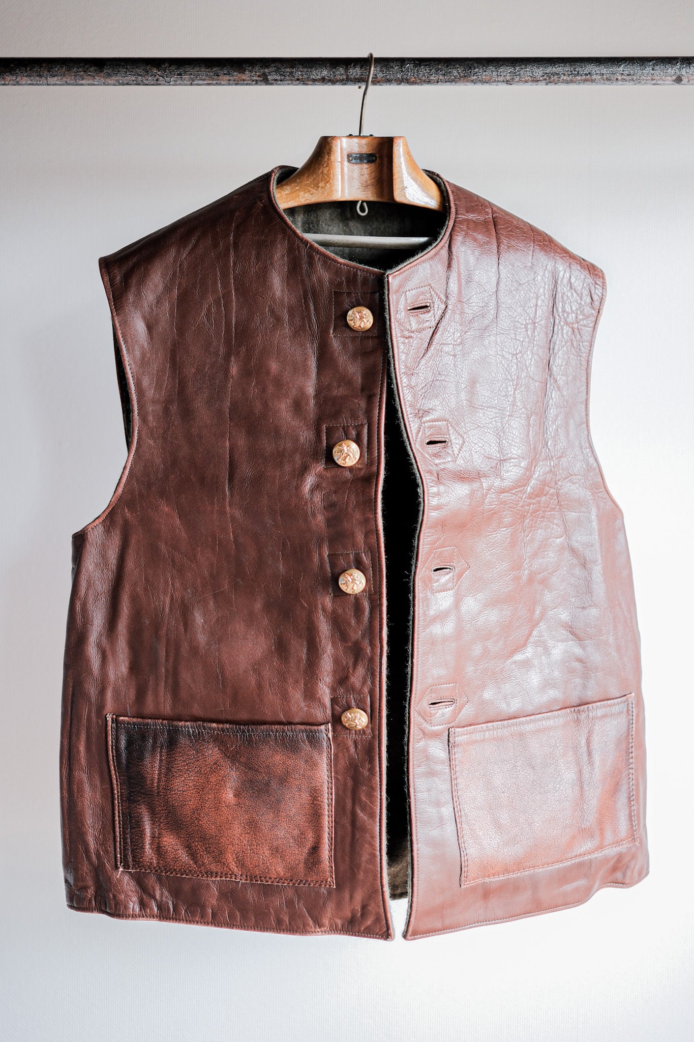 ［~50's］Belgium Army Jerkin Leather Vest