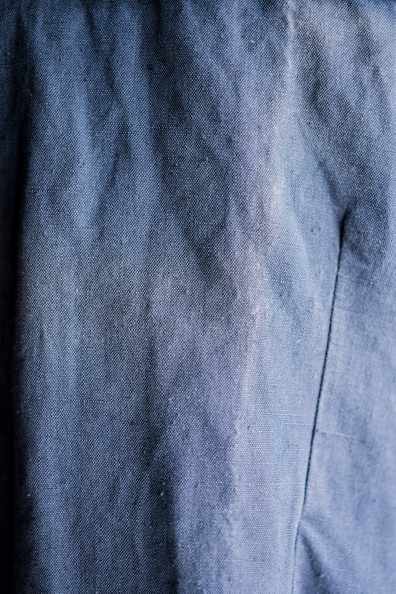 [~40's] เสื้อแจ็คเก็ตผ้าฝ้ายลาย Drillich Indigo ของกองทัพเรือเยอรมัน "Kriegsmarine"