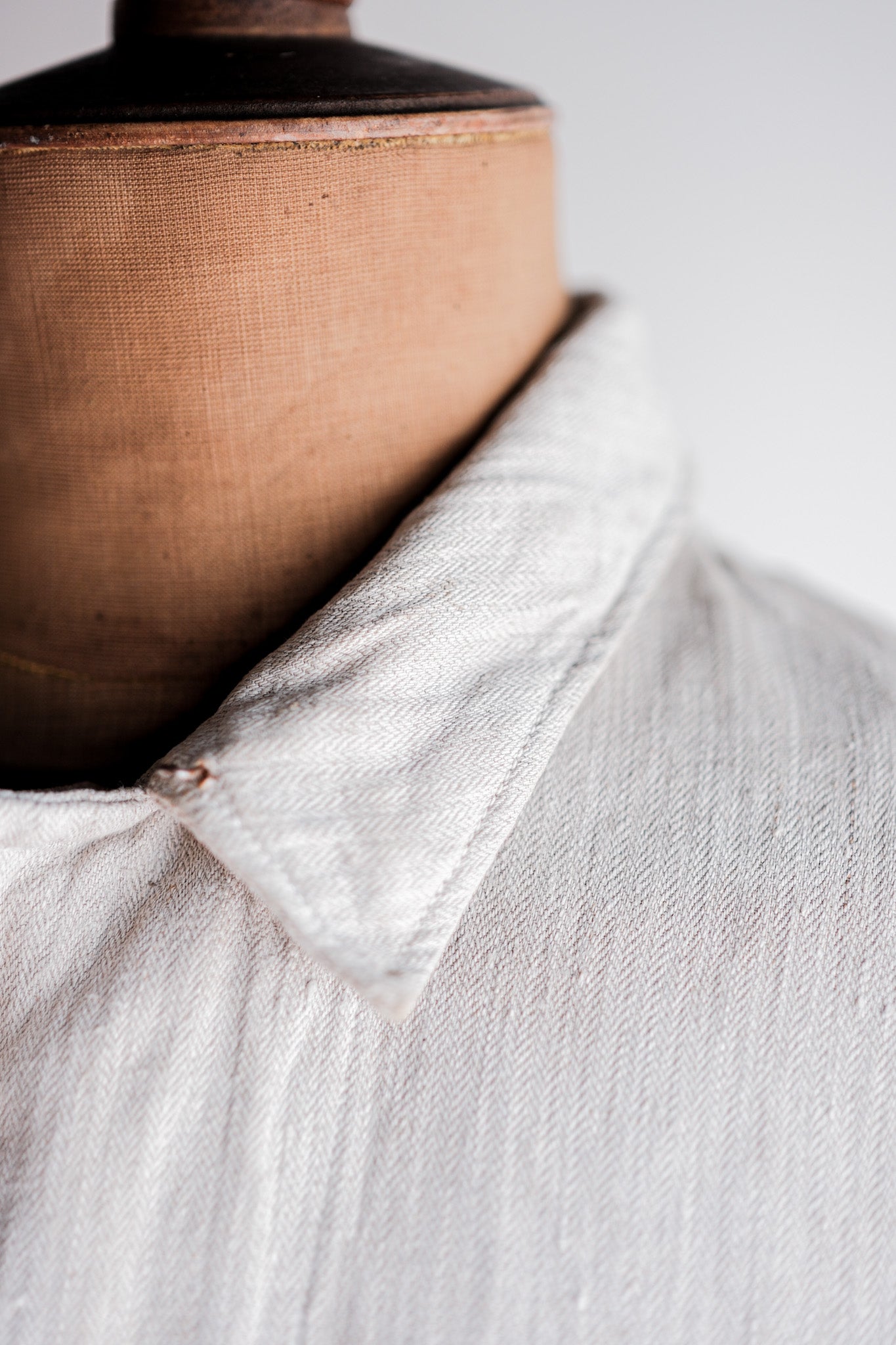 【~40's】German Air Force Drillich HBT Linen Jacket With Chin Strap "Luftwaffe"