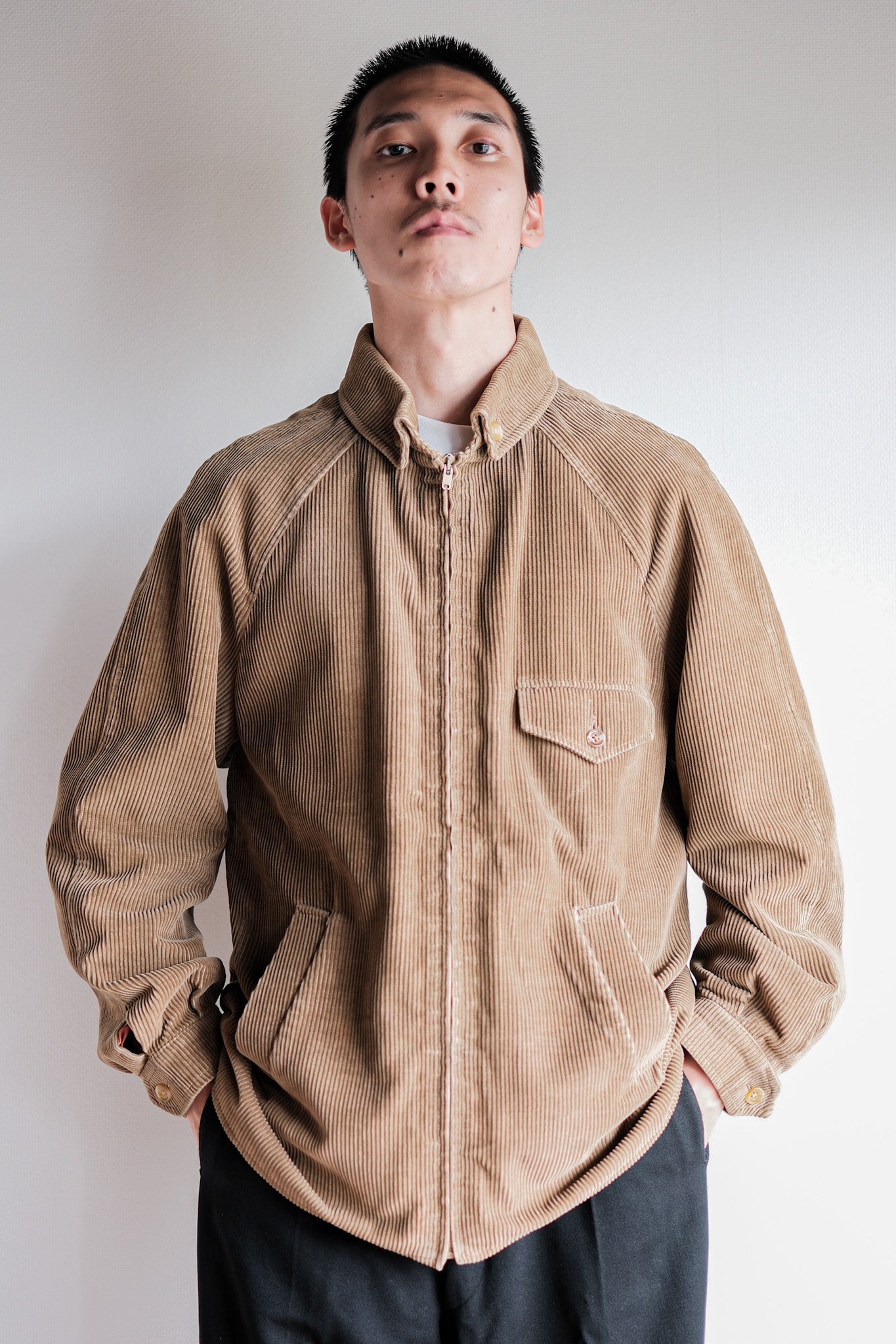 ［~80's］Vintage Aquascutum Raglan Sleeve Brown Corduroy Blouson