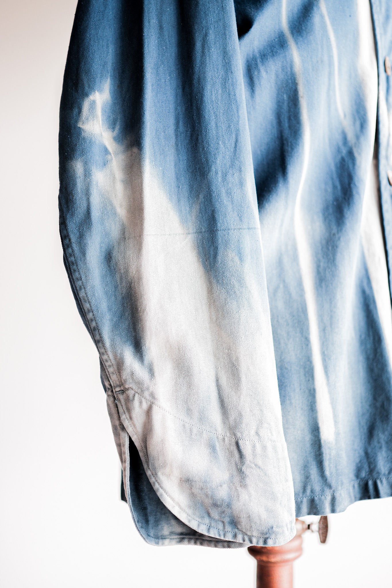 Veste de travail à double poitrine en coton indigo "Karim Hadjab" "4 Seasons"