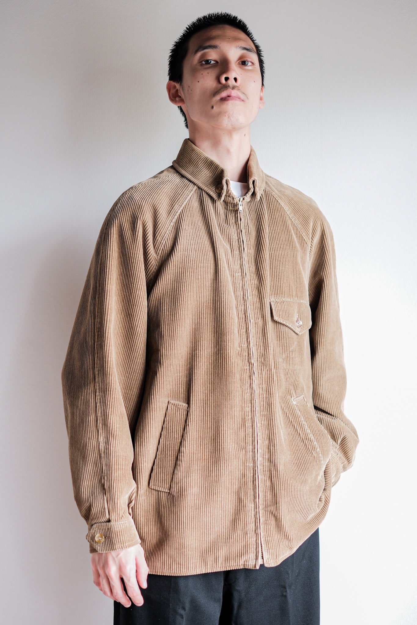 ［~80's］Vintage Aquascutum Raglan Sleeve Brown Corduroy Blouson