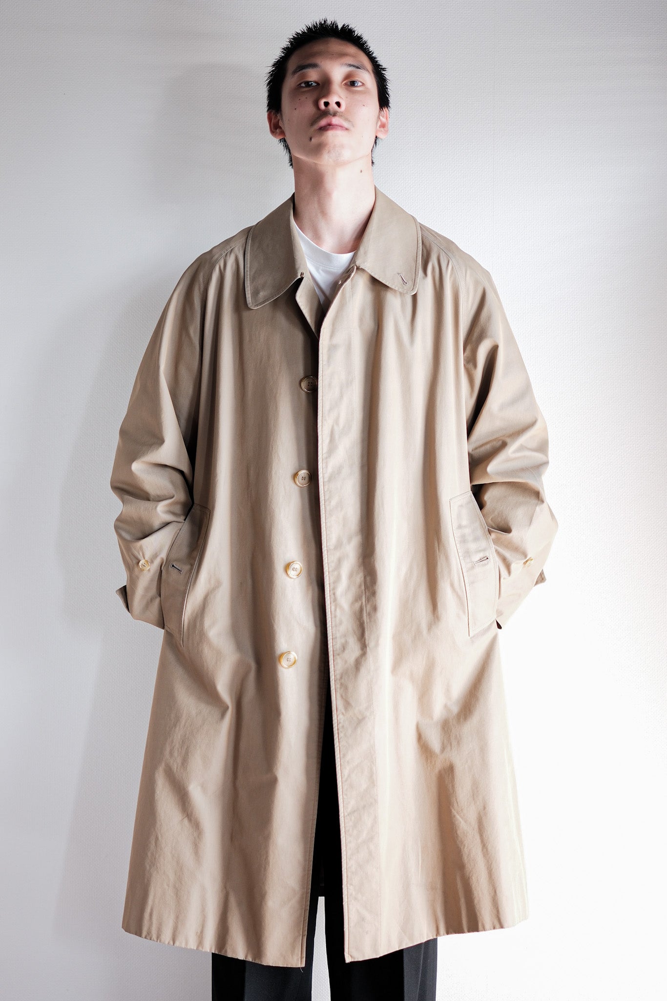 80's】Vintage Burberrys Single Raglan Balmacaan Coat C100 Size.48REG