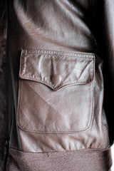 [~ 80's] Willis & Geiger A-2 Type Leather Jacket Size.44 "Made in US.A"