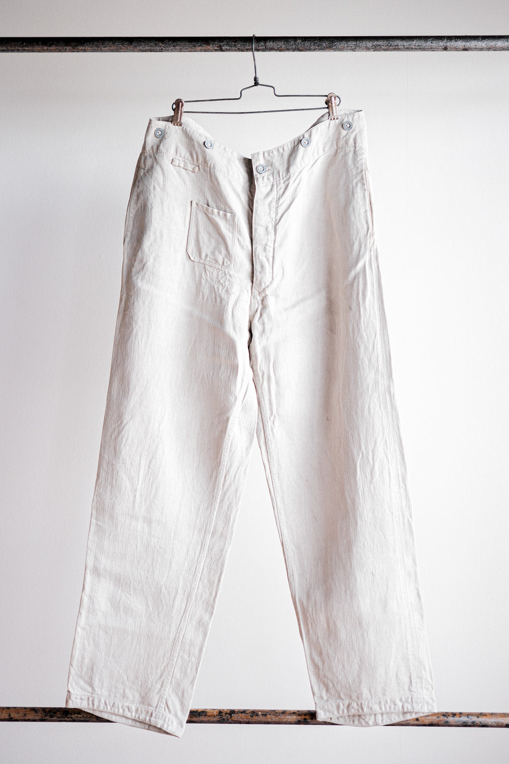 【~40's】WW2 German Army Drillich HBT Linen Trousers
