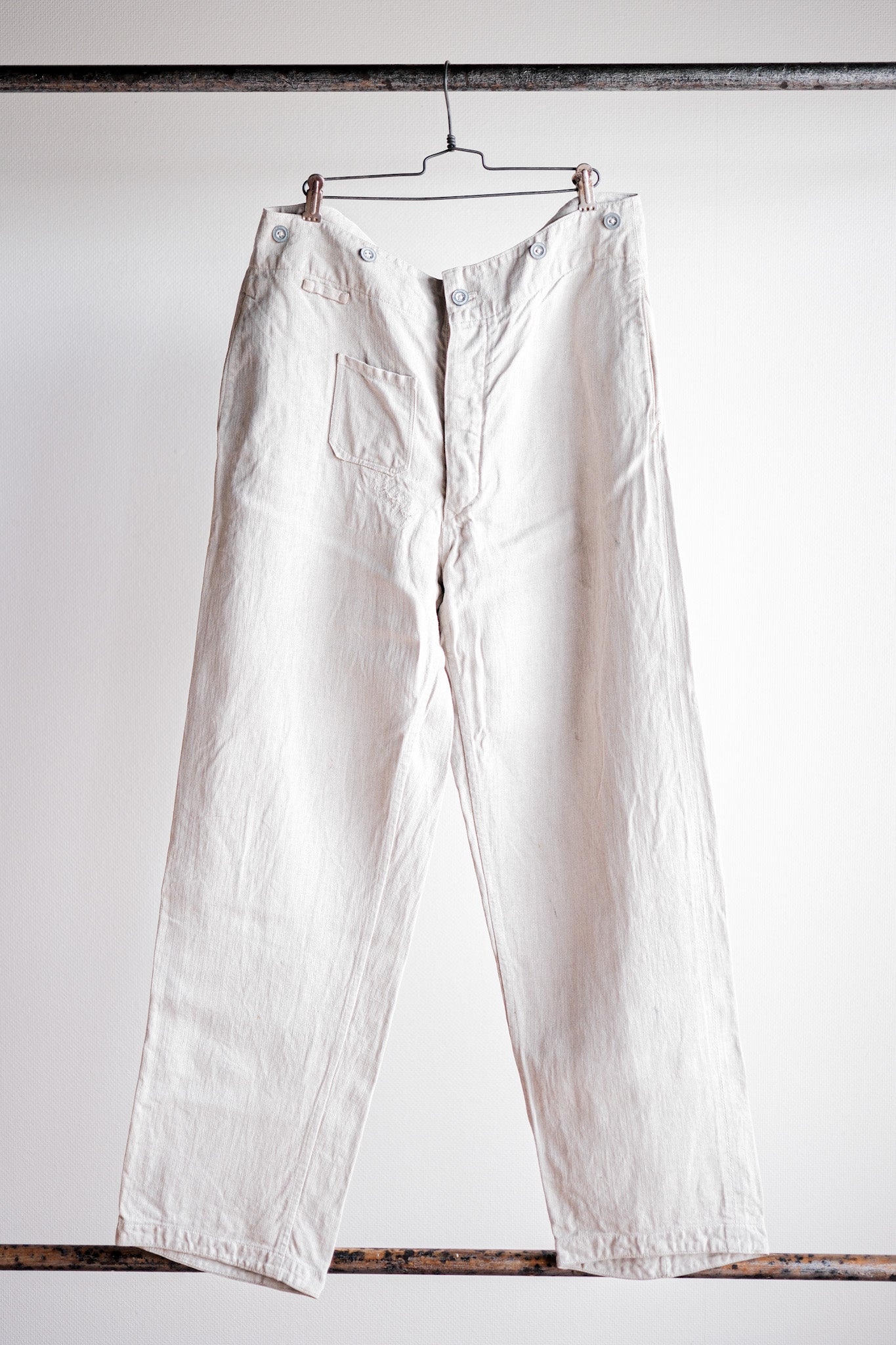 ［~40's］WW2 German Army Drillich HBT Linen Trousers