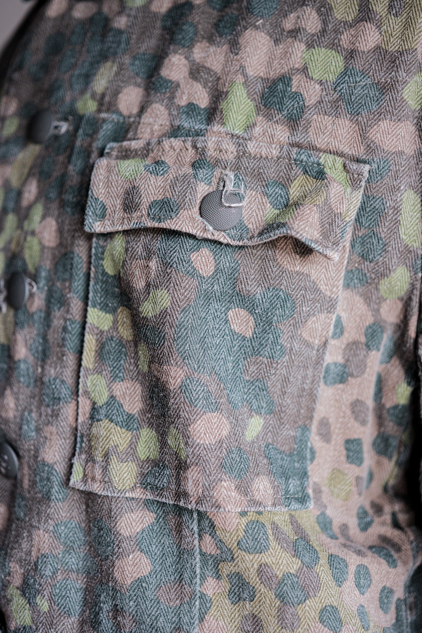 【~00's】German Waffen-SS Type Pea Dot Camouflage M44 HBT Field Jacket "Reproduction"