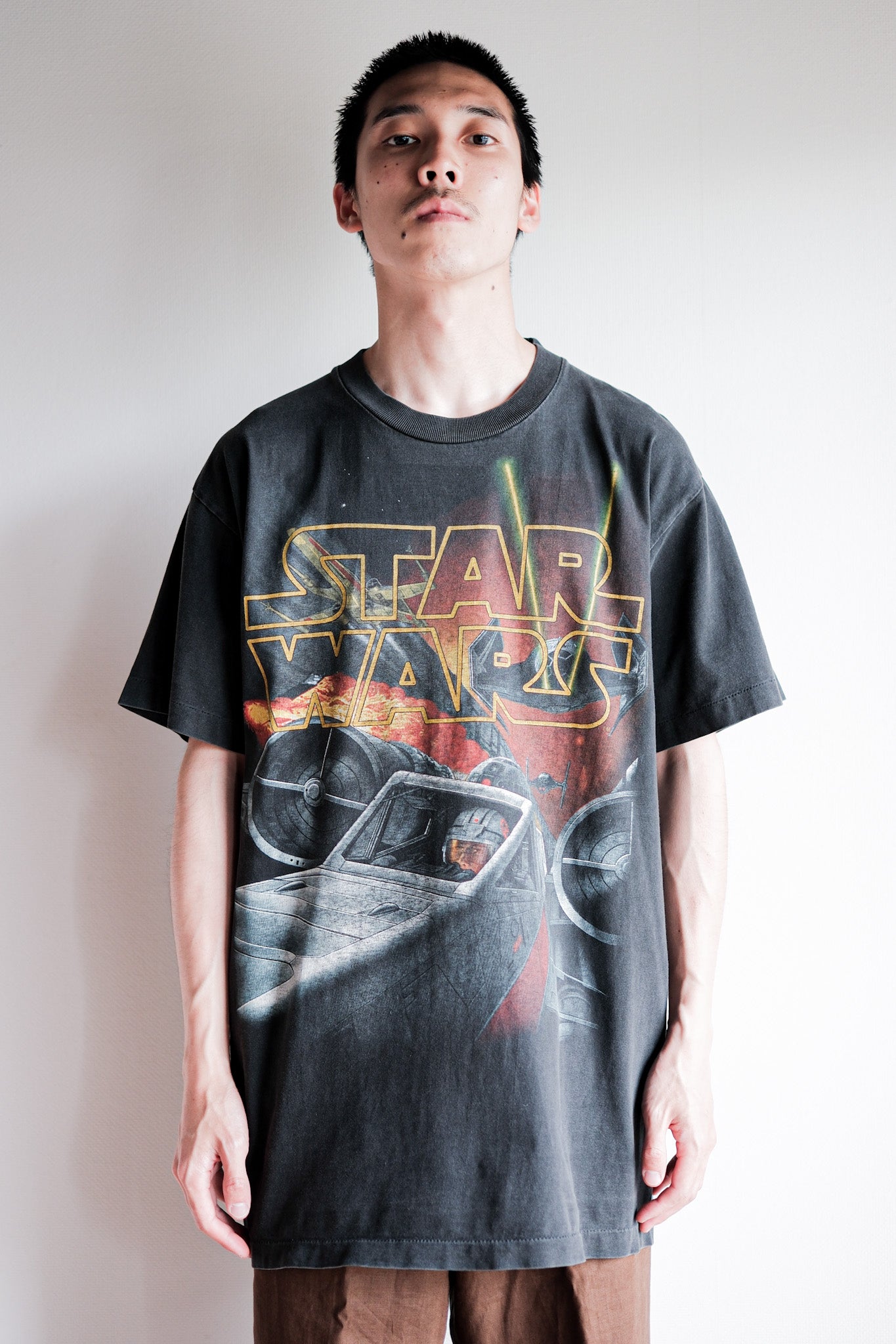 [~ 90's] เสื้อยืดพิมพ์ภาพยนตร์วินเทจขนาดเสื้อยืด "Star Wars" "Made in US.A. "