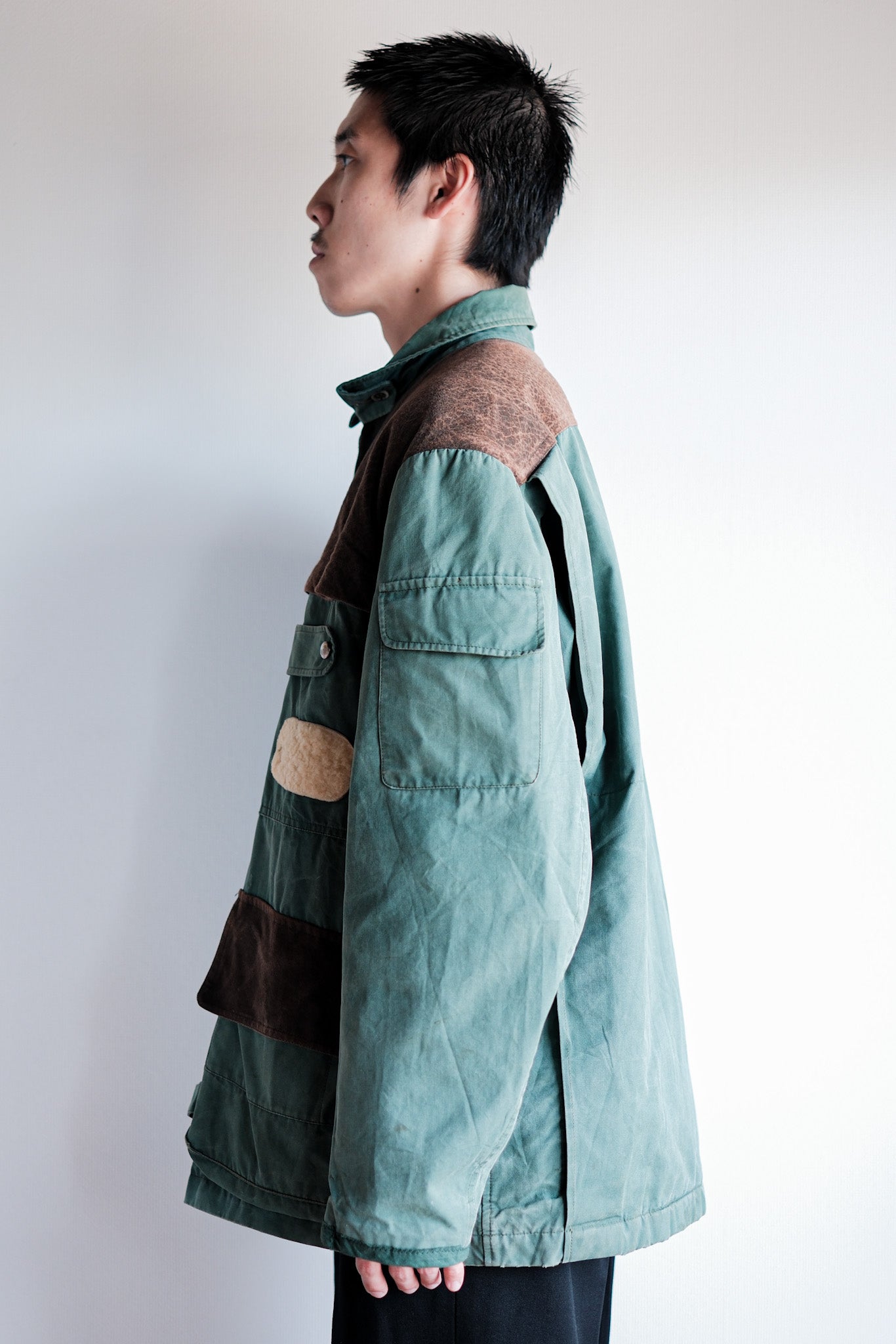 [~ 60's] French Vintage Hunting & Fishing Cotton Jacket Size.52 "L'ESQUIMAU"