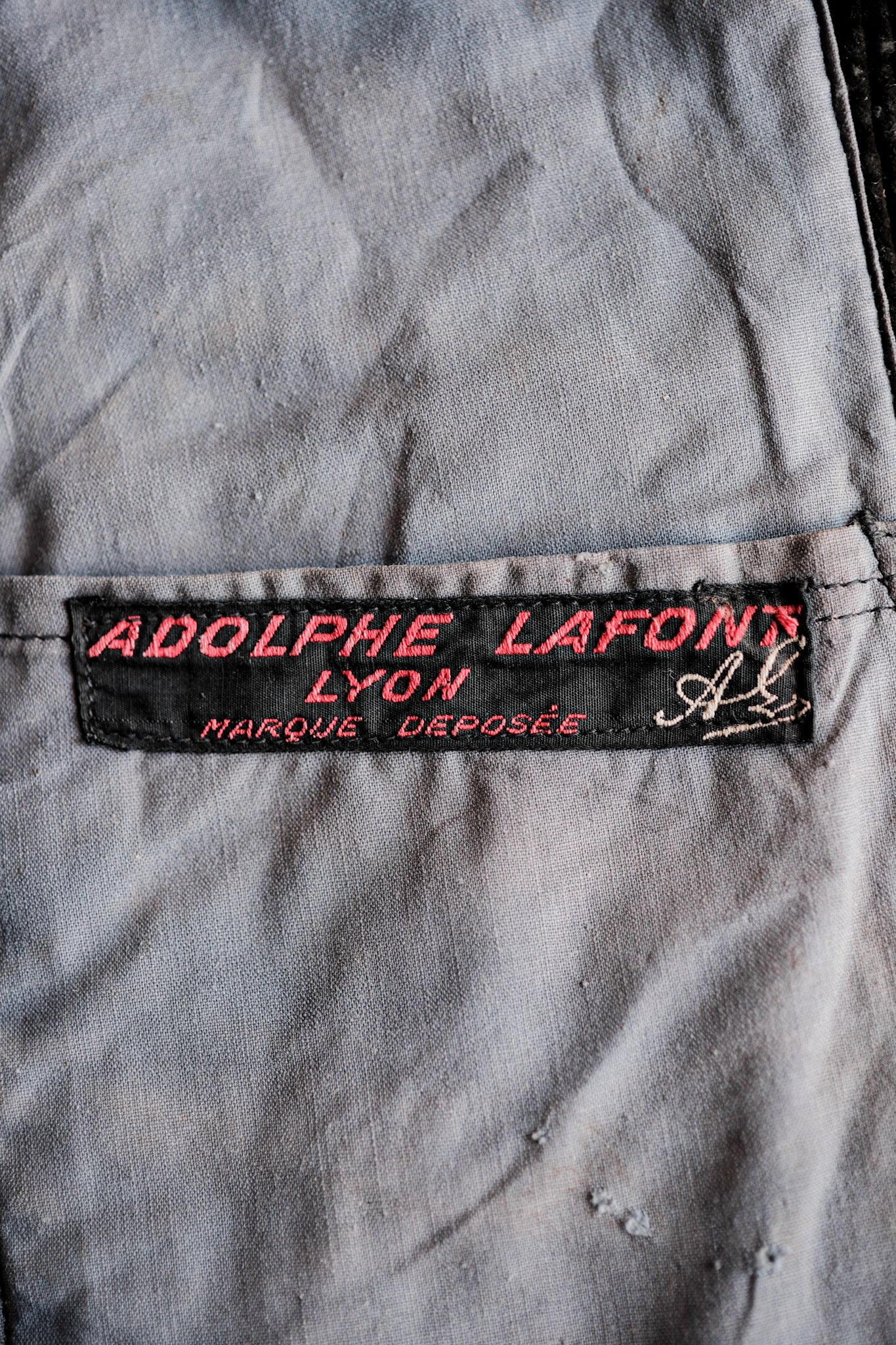 【~30's】French Vintage Dark Brown Corduroy Work Gilet "Adolphe Lafont"