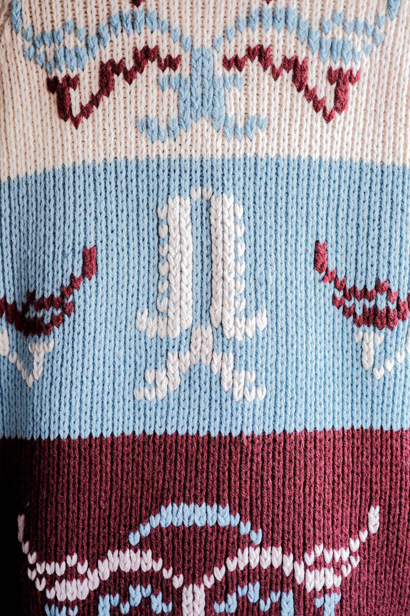 ［~60's］British Vintage Fisherman Crew Neck Wool Jumper "Handmade"