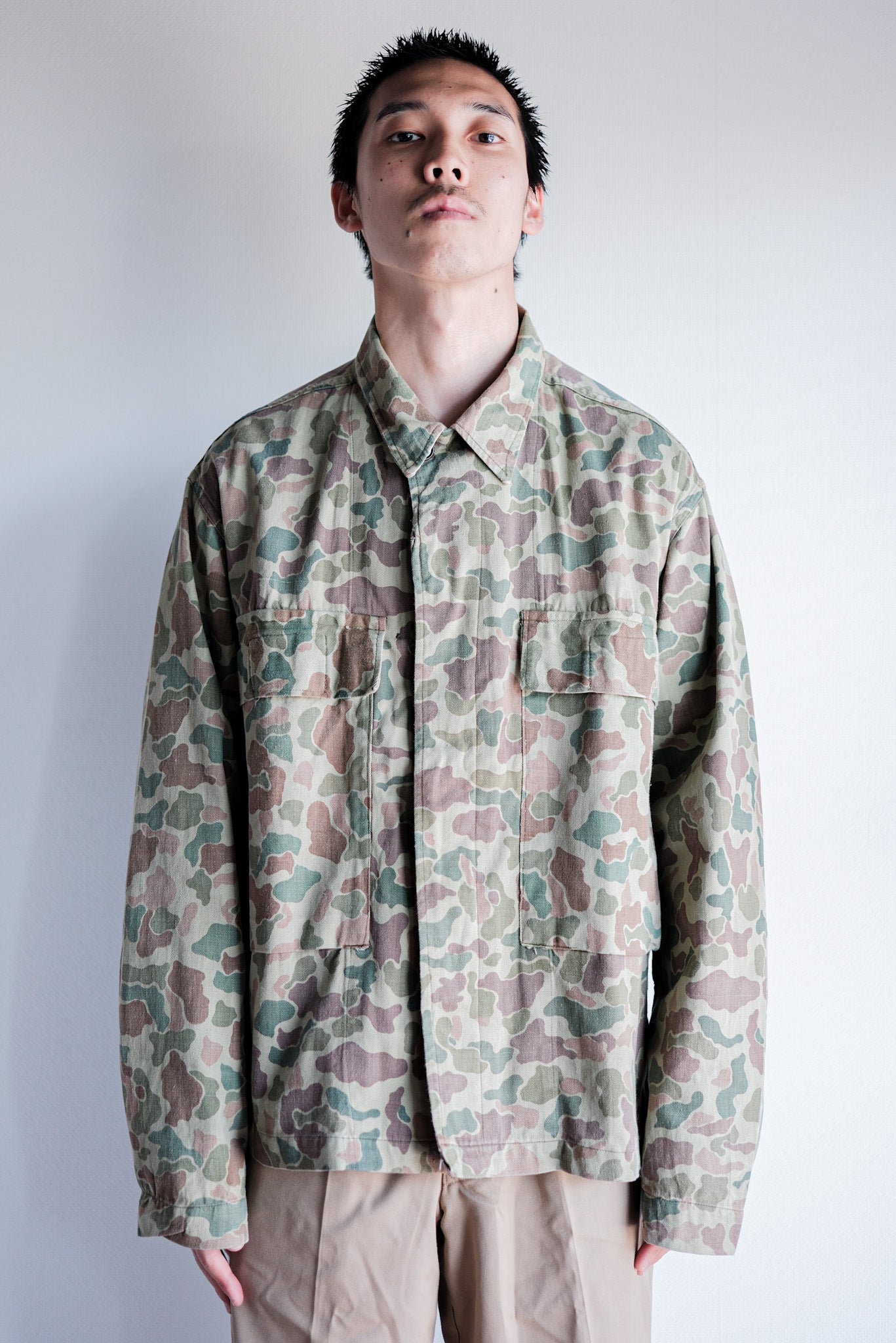 [~ 50's] Néerlandais Army Frogspin Camouflage Camouflage Field Veste Taille.46