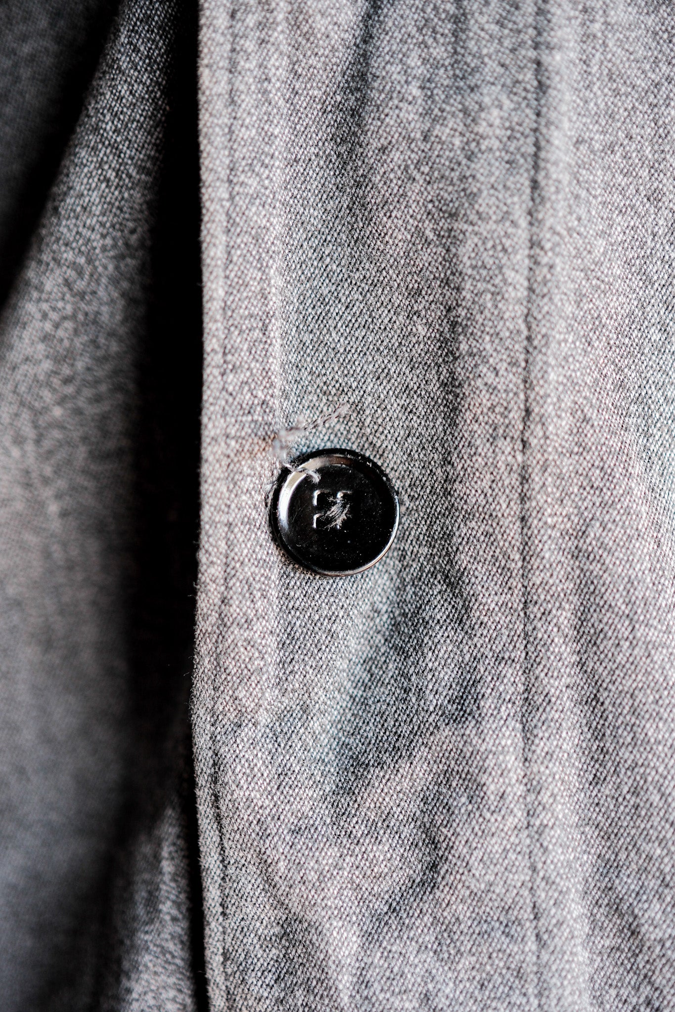 ［~40’s］French Vintage Salt & Pepper Cotton Lapel Work Jacket