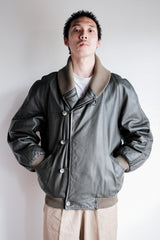 [~ 80's] old Christian Dior Shawl Collar หนัง blouson size.50