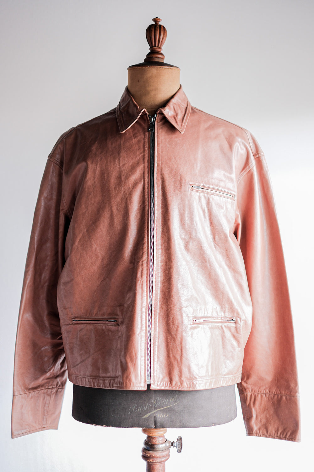 ［~90’s］Old JIL SANDER Leather Jacket Size.48