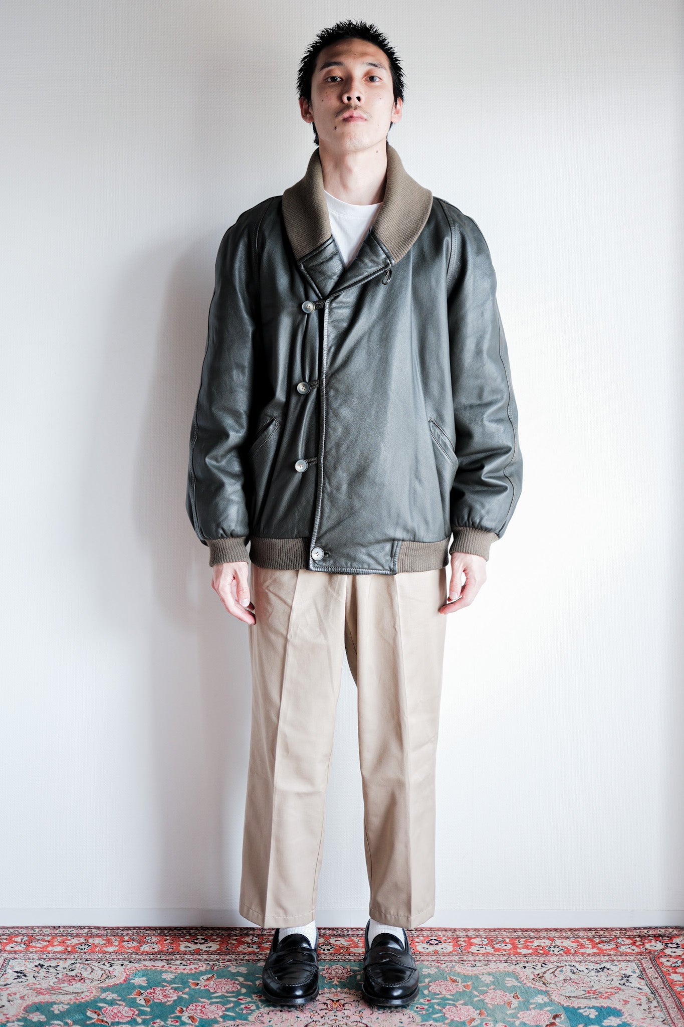 ［~80’s］Old Christian Dior Shawl Collar Leather Blouson Size.50
