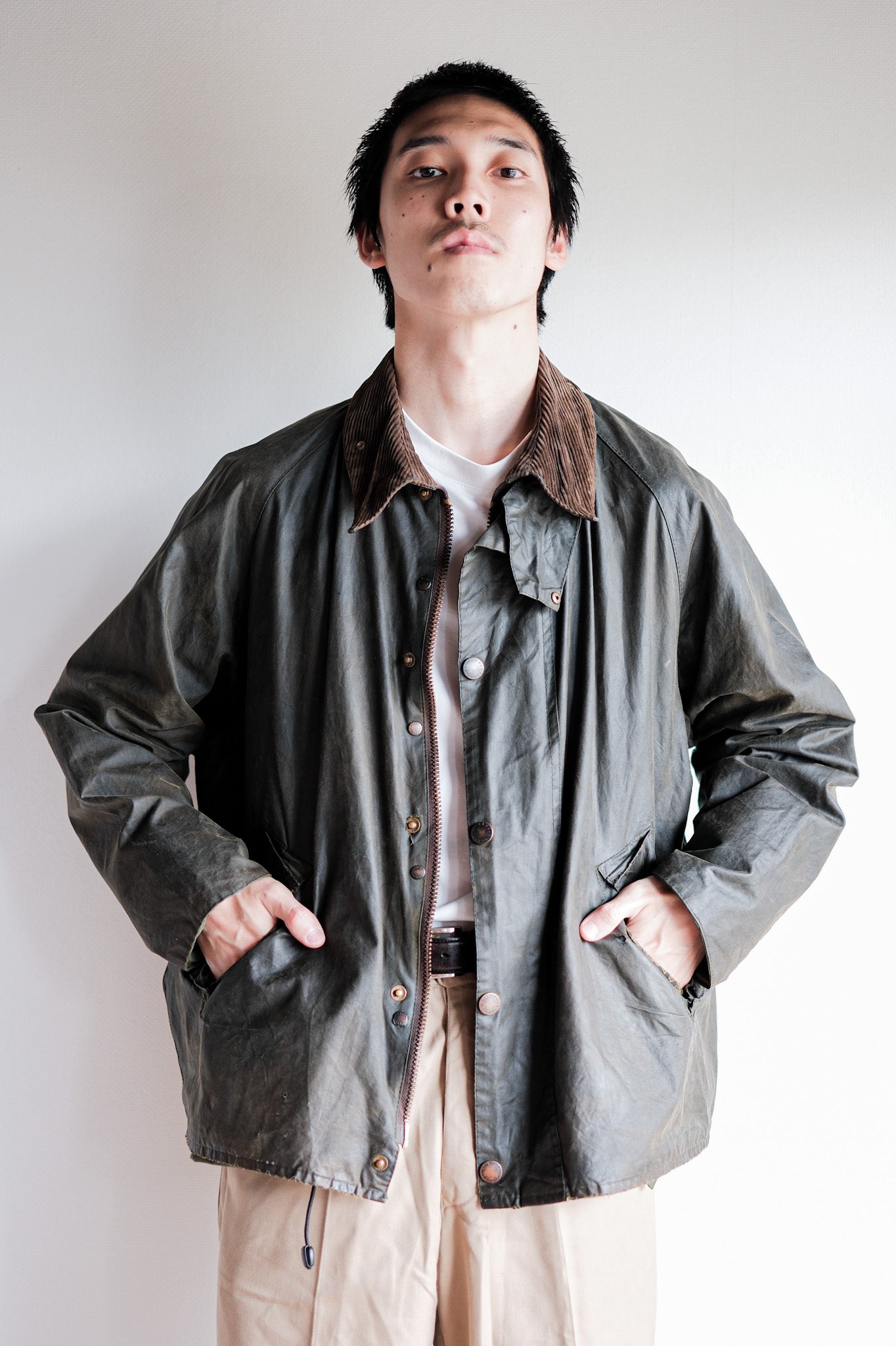 【~00's】Vintage Barbour "BEAULIEU JACKET" 3 Crest Size.42