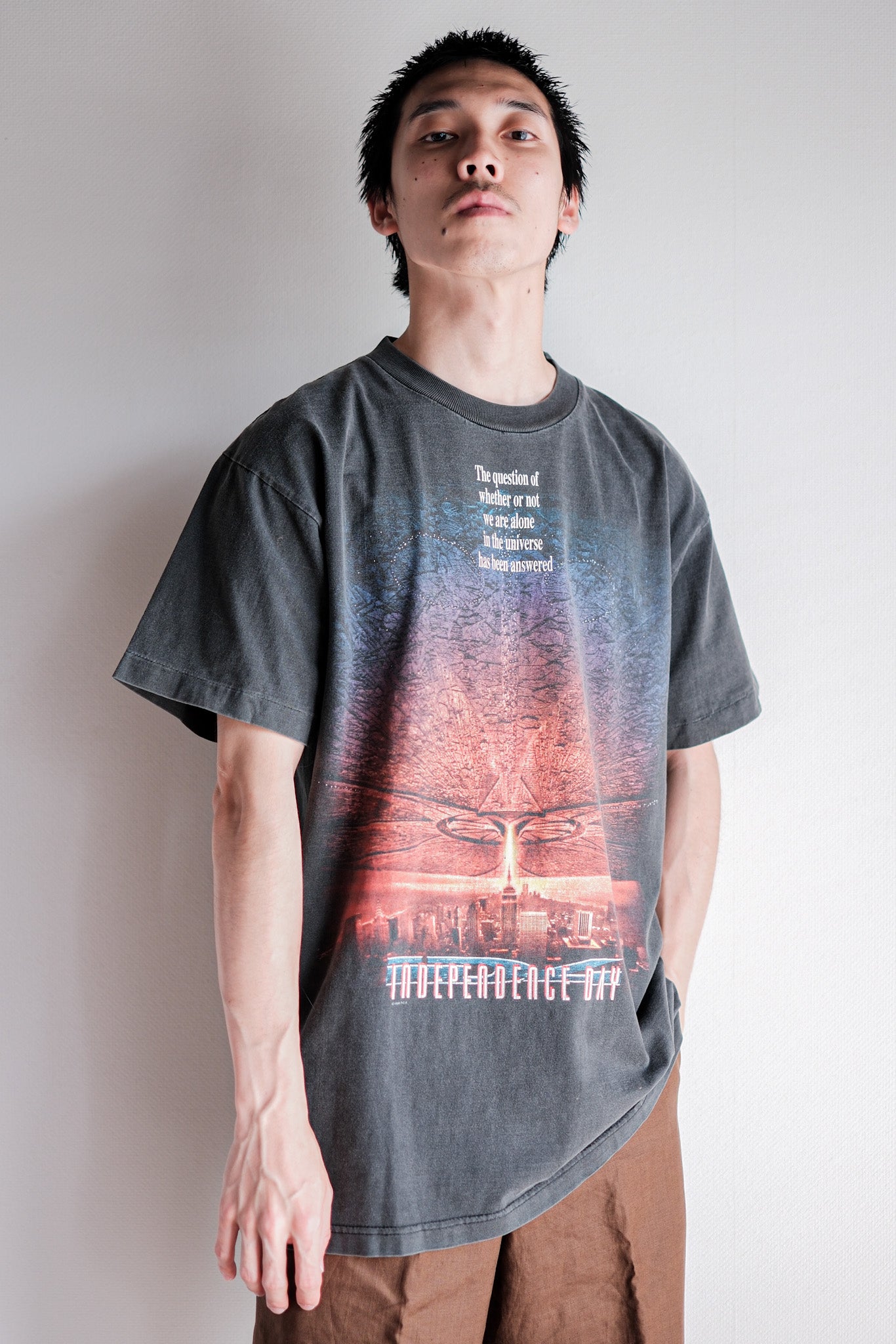 [~ 90's] Vintage Movie Print T-Shirt Size.l ​​"Independence Day"