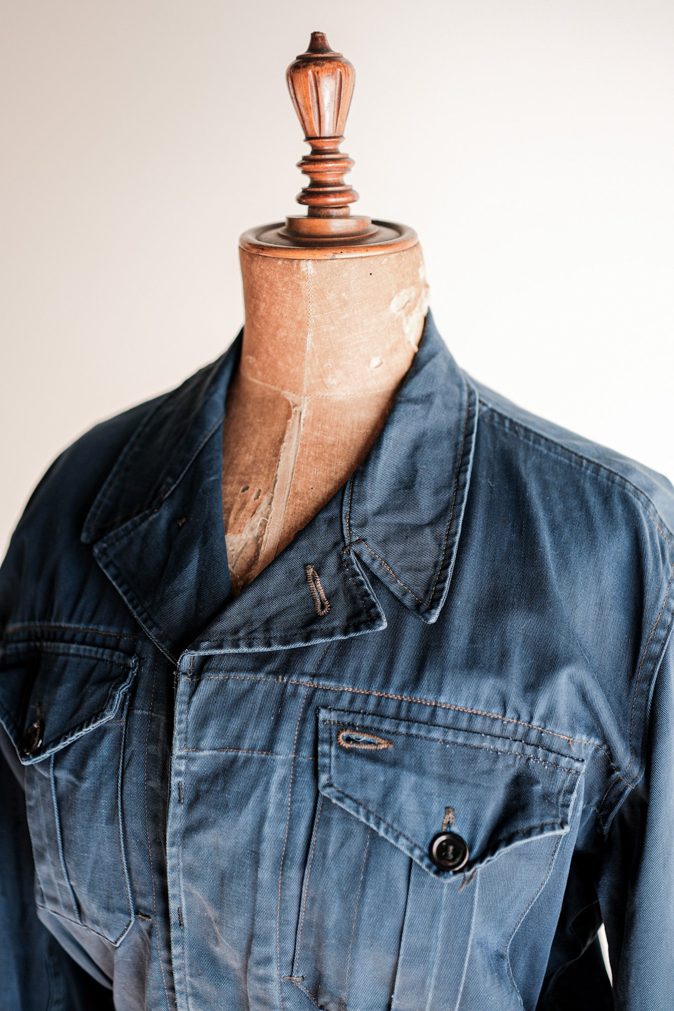 ［~60’s］Royal Canadian Navy Indigo Cotton Twill Work Jacket Size.N2