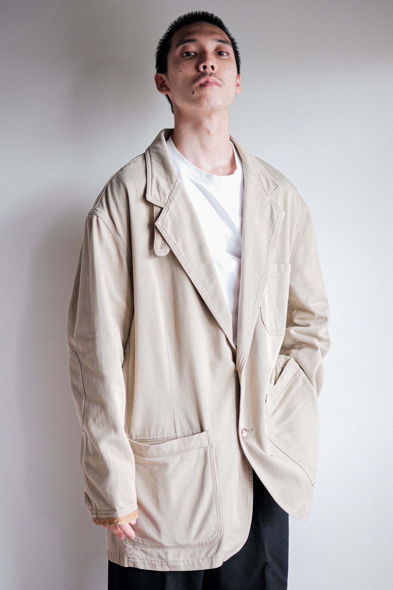 【~90's】Willis&Geiger Cotton Safari Jacket With Chin Strap Size.L