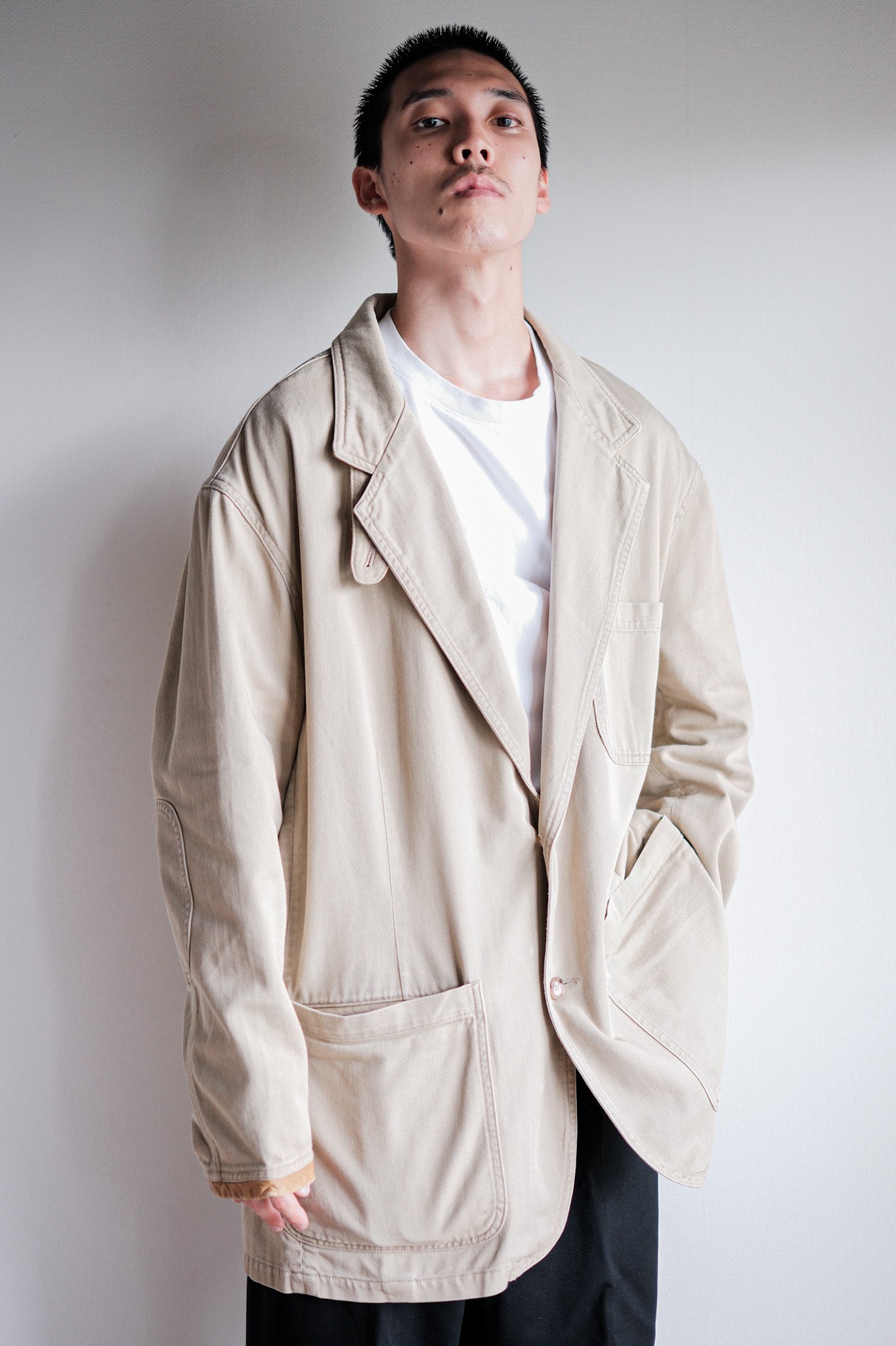 ［~90's］Willis&Geiger Cotton Safari Jacket With Chin Strap Size.L