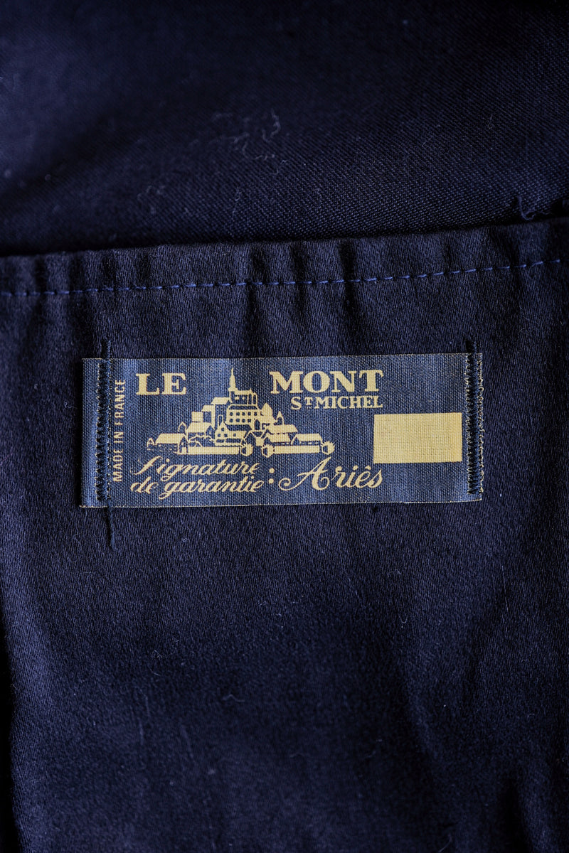 [~ 60's] แจ็คเก็ตตัวตุ่นสีดำวินเทจฝรั่งเศสขนาด 50 "Le Mont Stockel" "Dead Stock"