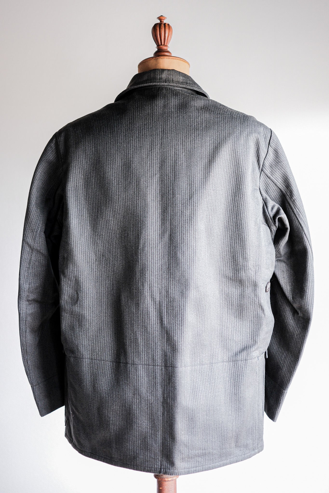 ［~50's］French Vintage Gray Cotton Pique Hunting Jacket With Chin Strap "Dead Stock"