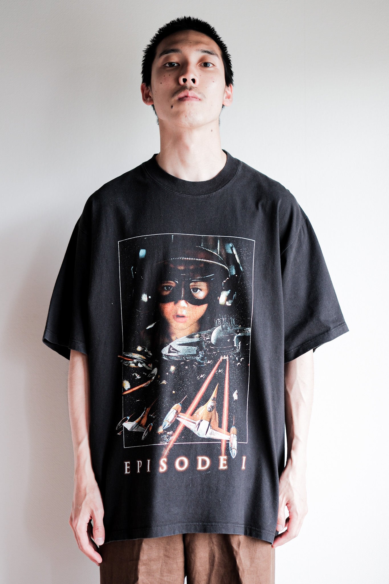 [~ 90's] หนังวินเทจพิมพ์เสื้อยืดขนาด xl "Star Wars Episode I"