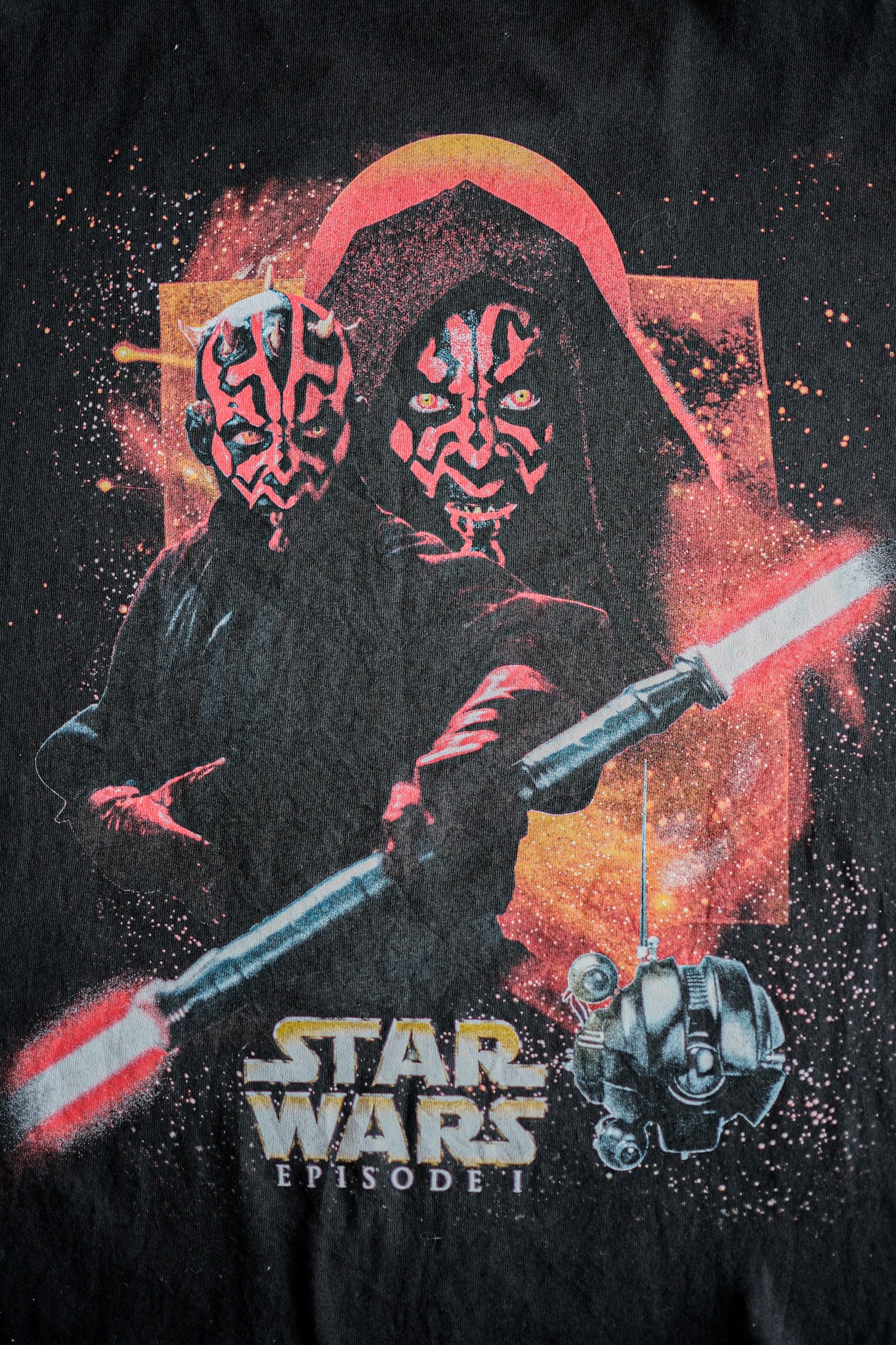 [~ 90's] Vintage Movie Print T-Shirt Size.l ​​"Star Wars Episode I" "Made in U.S.A."
