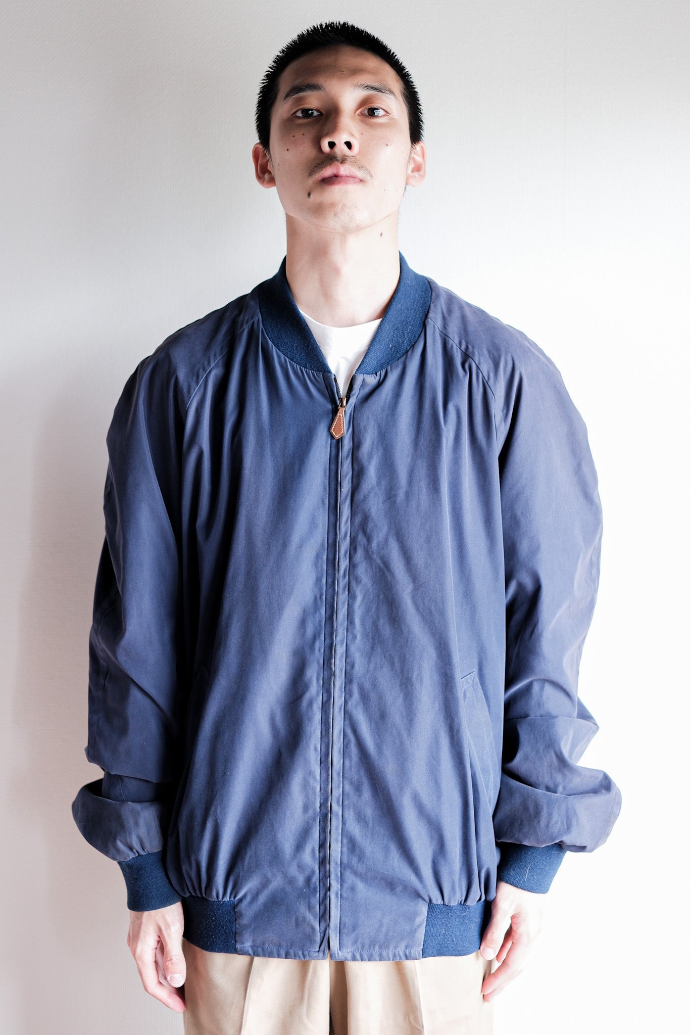 【~80's】Old Hermès Paris Zip Up Blouson Size.54